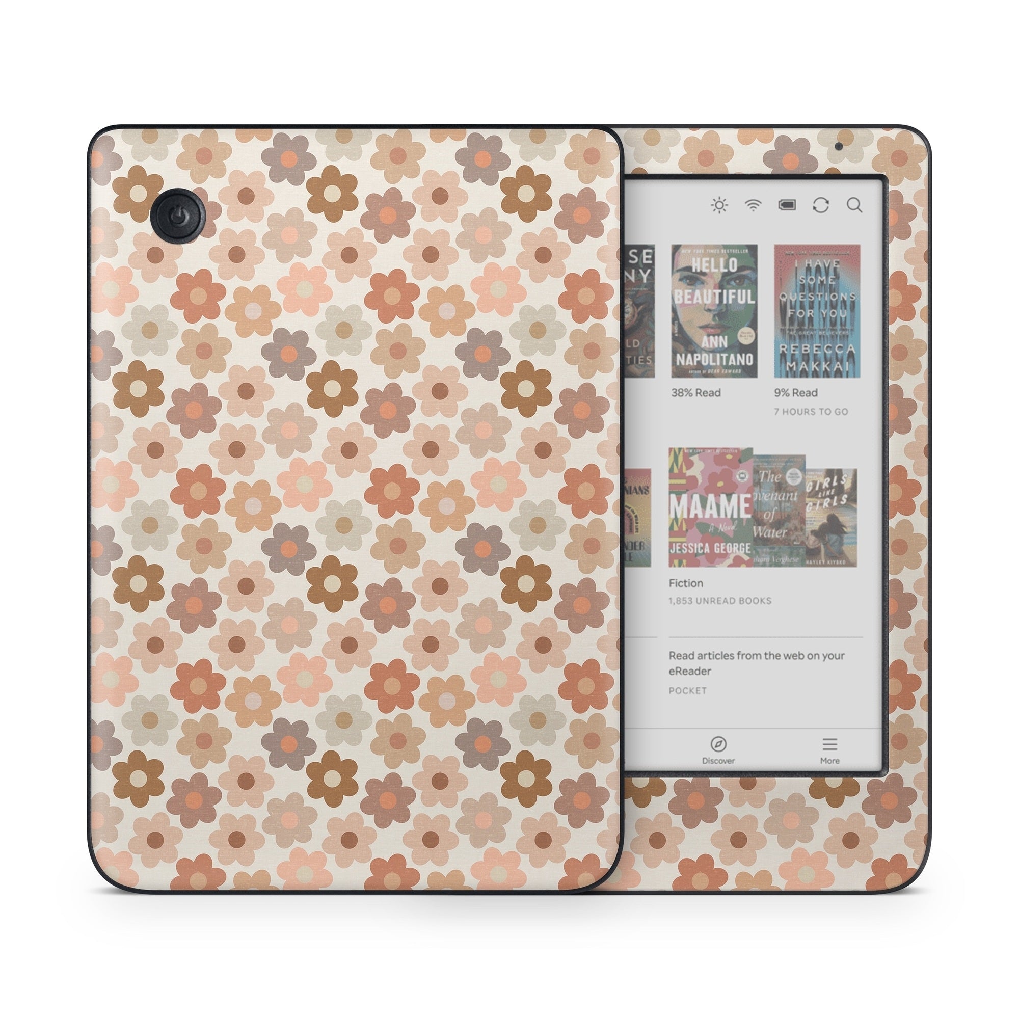 Terracotta Daisies - Kobo Clara Colour Skin