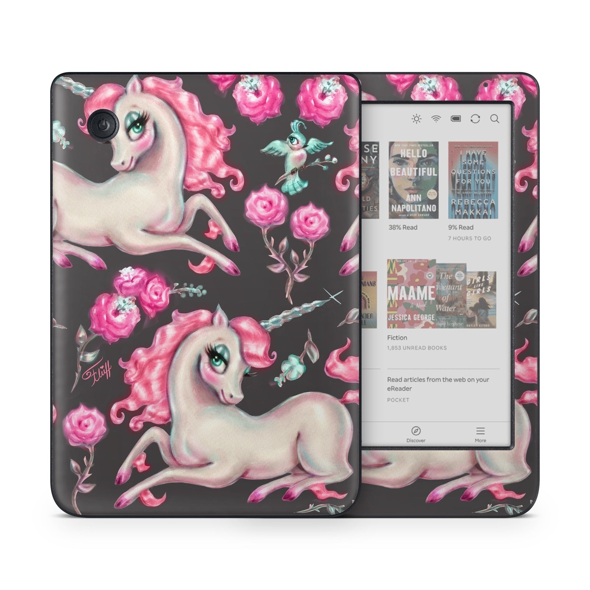 Unicorns and Roses - Kobo Clara Colour Skin