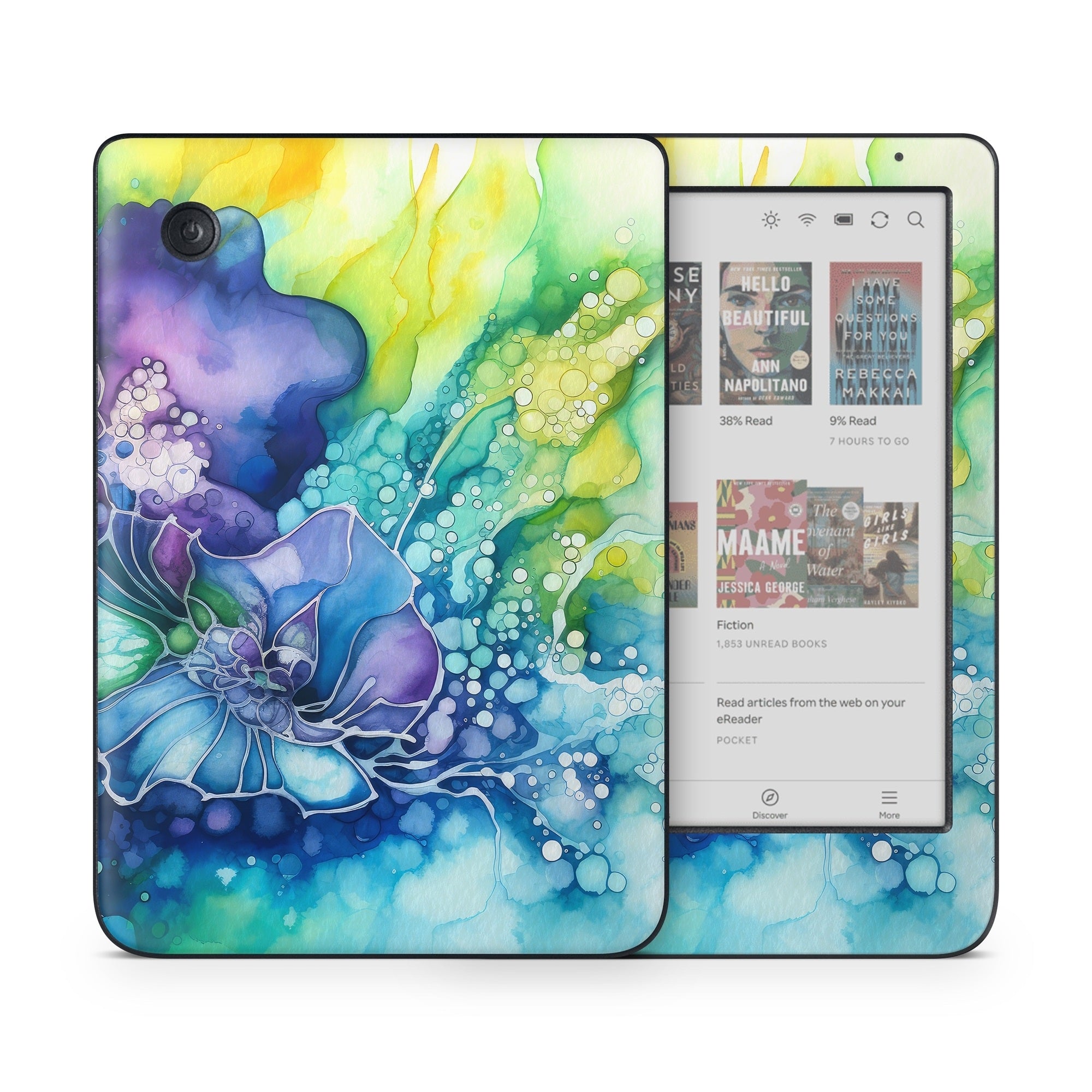 Watercolor Flora - Kobo Clara Colour Skin