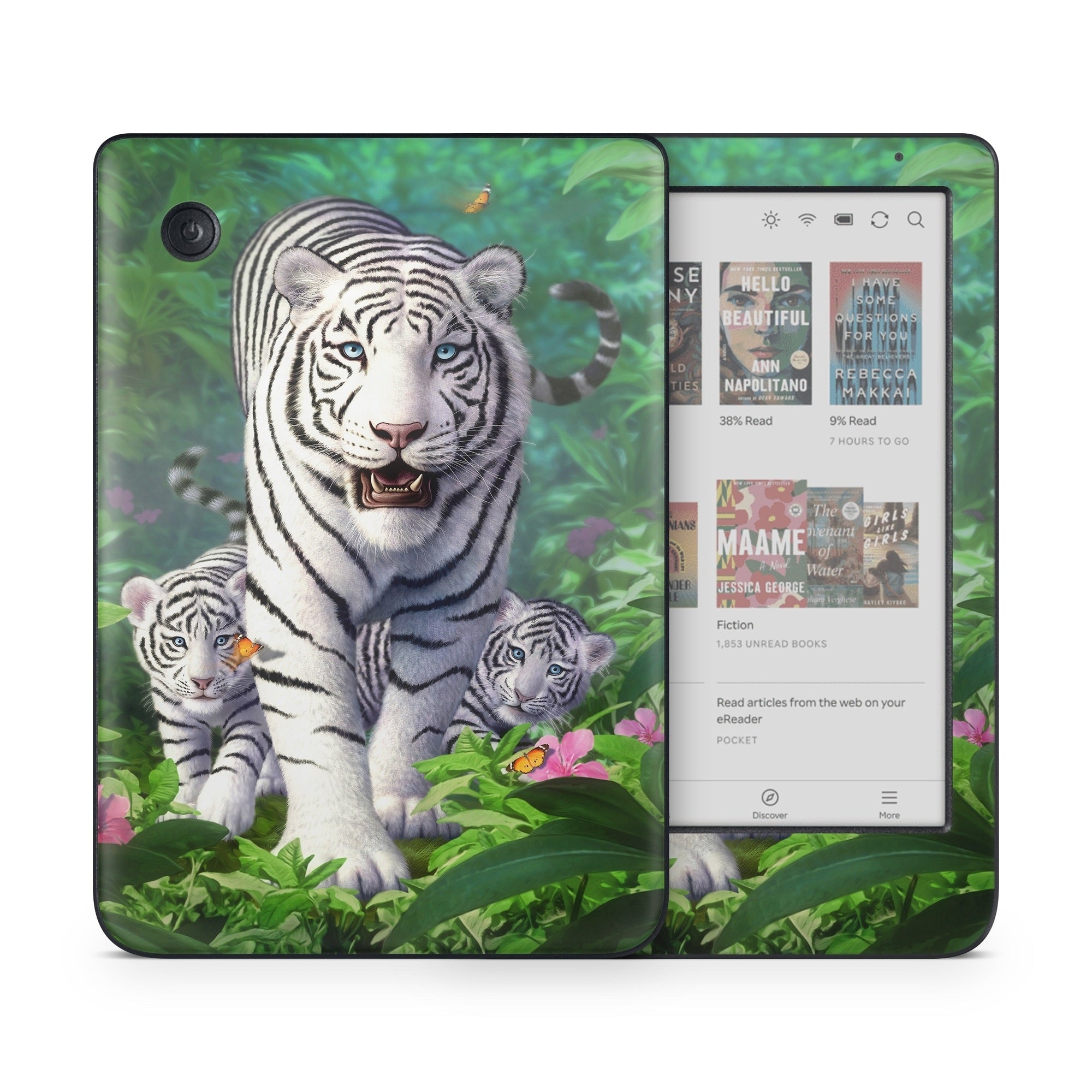 White Tigers - Kobo Clara Colour Skin