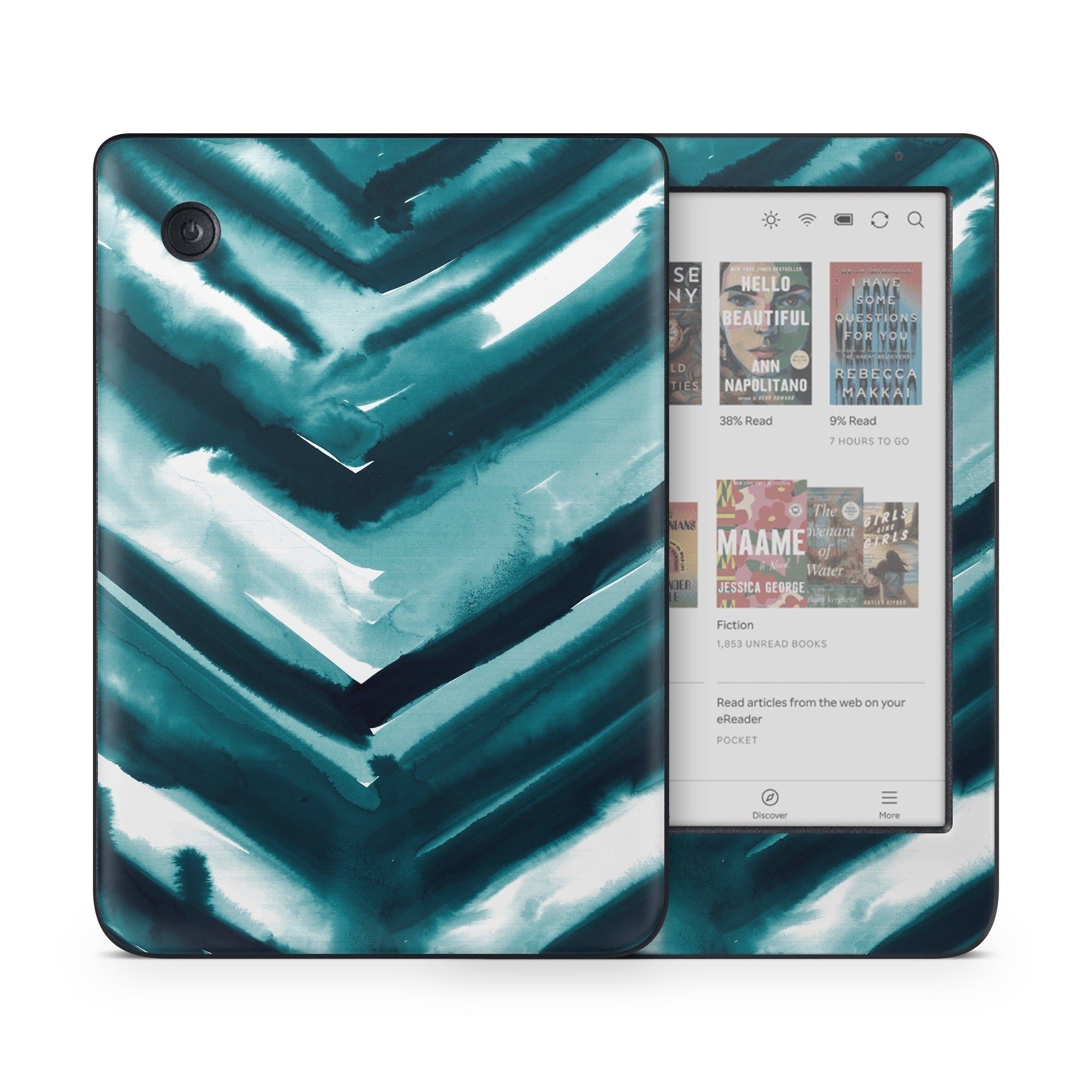 Watercolor Chevron - Kobo Clara Colour Skin