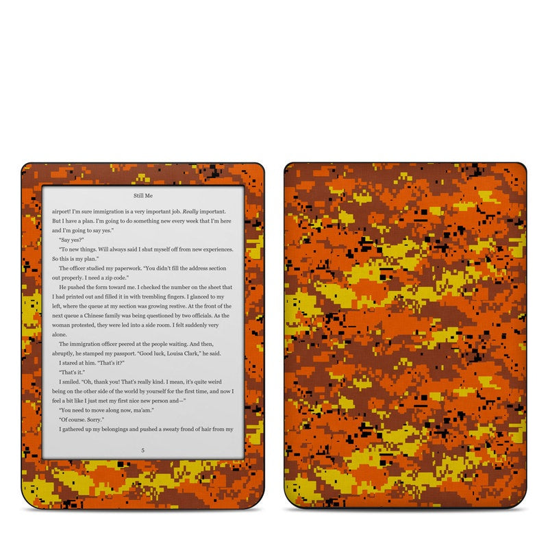 Digital Orange Camo - Kobo Clara HD Skin