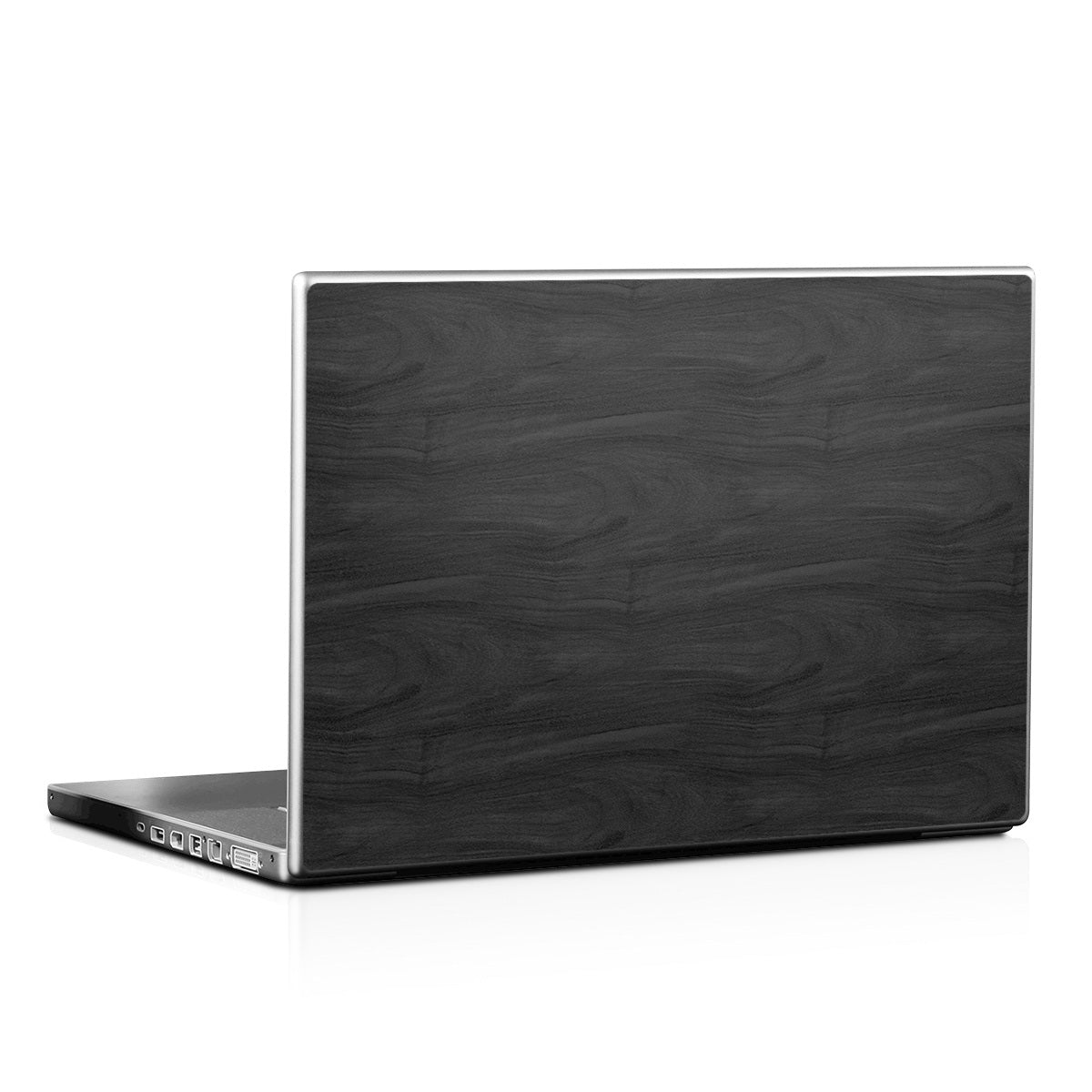 Black Woodgrain - Laptop Lid Skin