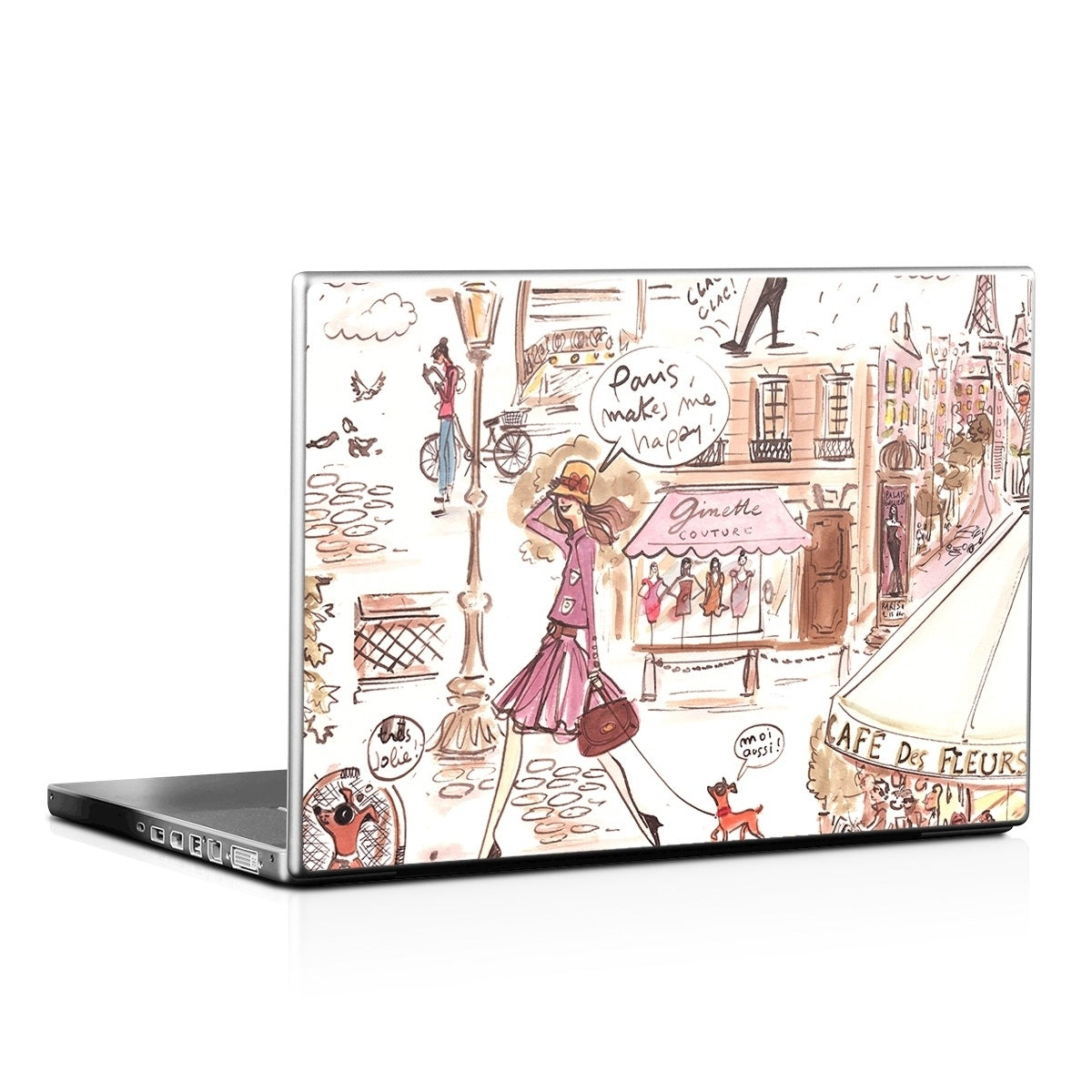 Paris Makes Me Happy - Laptop Lid Skin