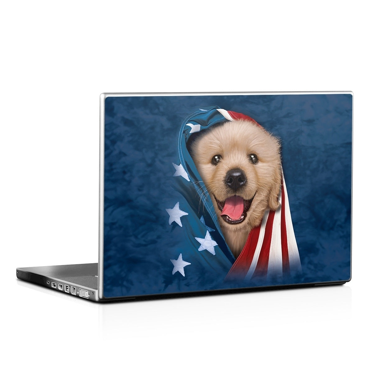 Patriotic Retriever - Laptop Lid Skin