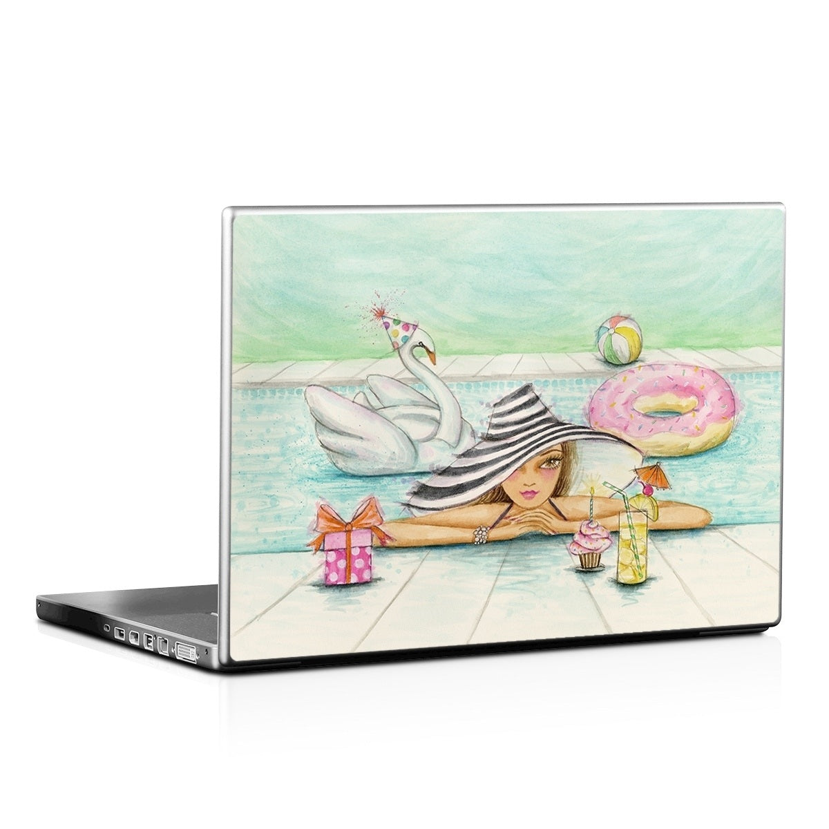 Delphine at the Pool Party - Laptop Lid Skin