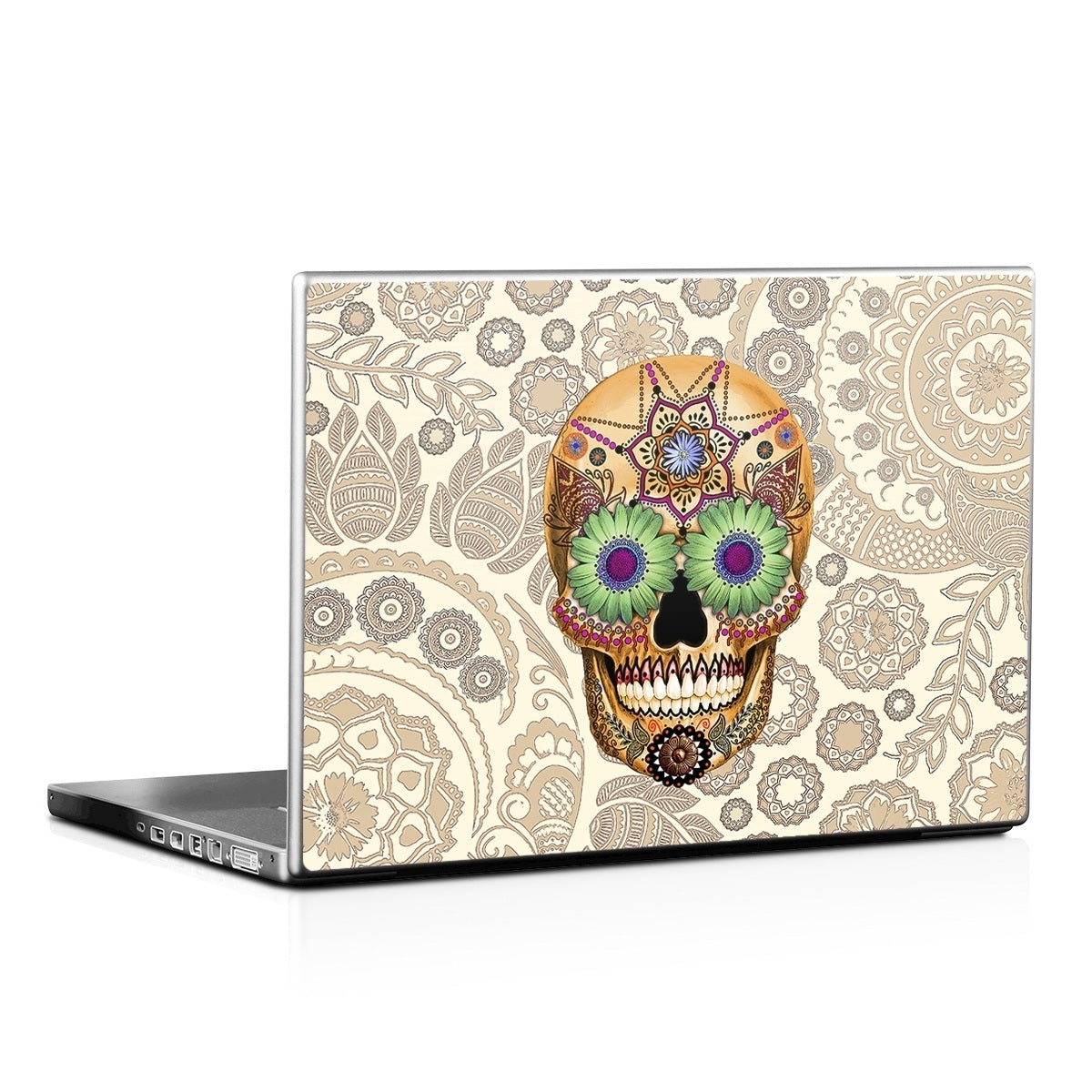 Sugar Skull Bone - Laptop Lid Skin