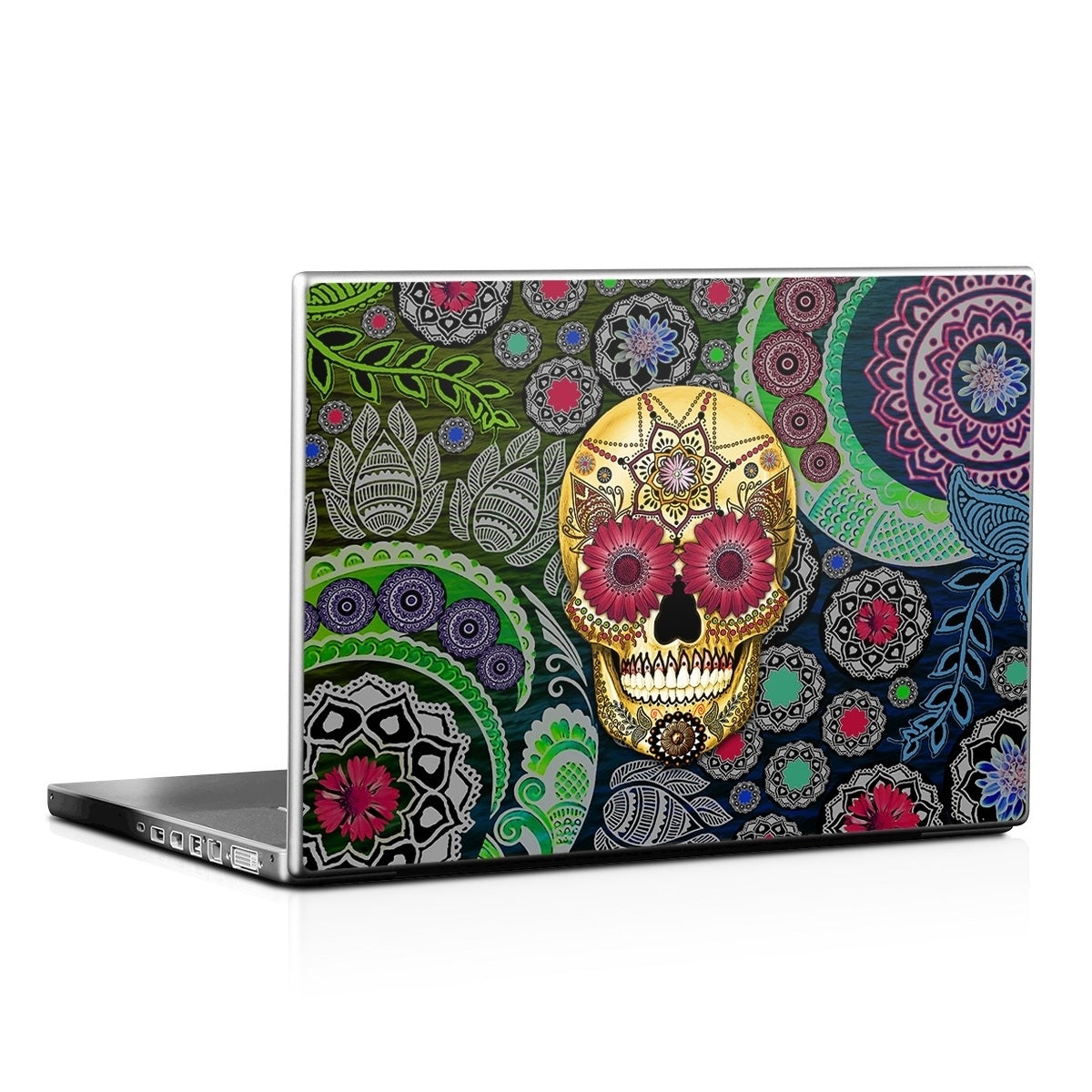 Sugar Skull Paisley - Laptop Lid Skin