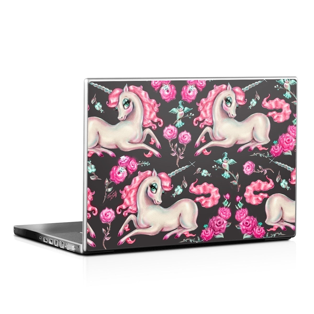 Unicorns and Roses - Laptop Lid Skin