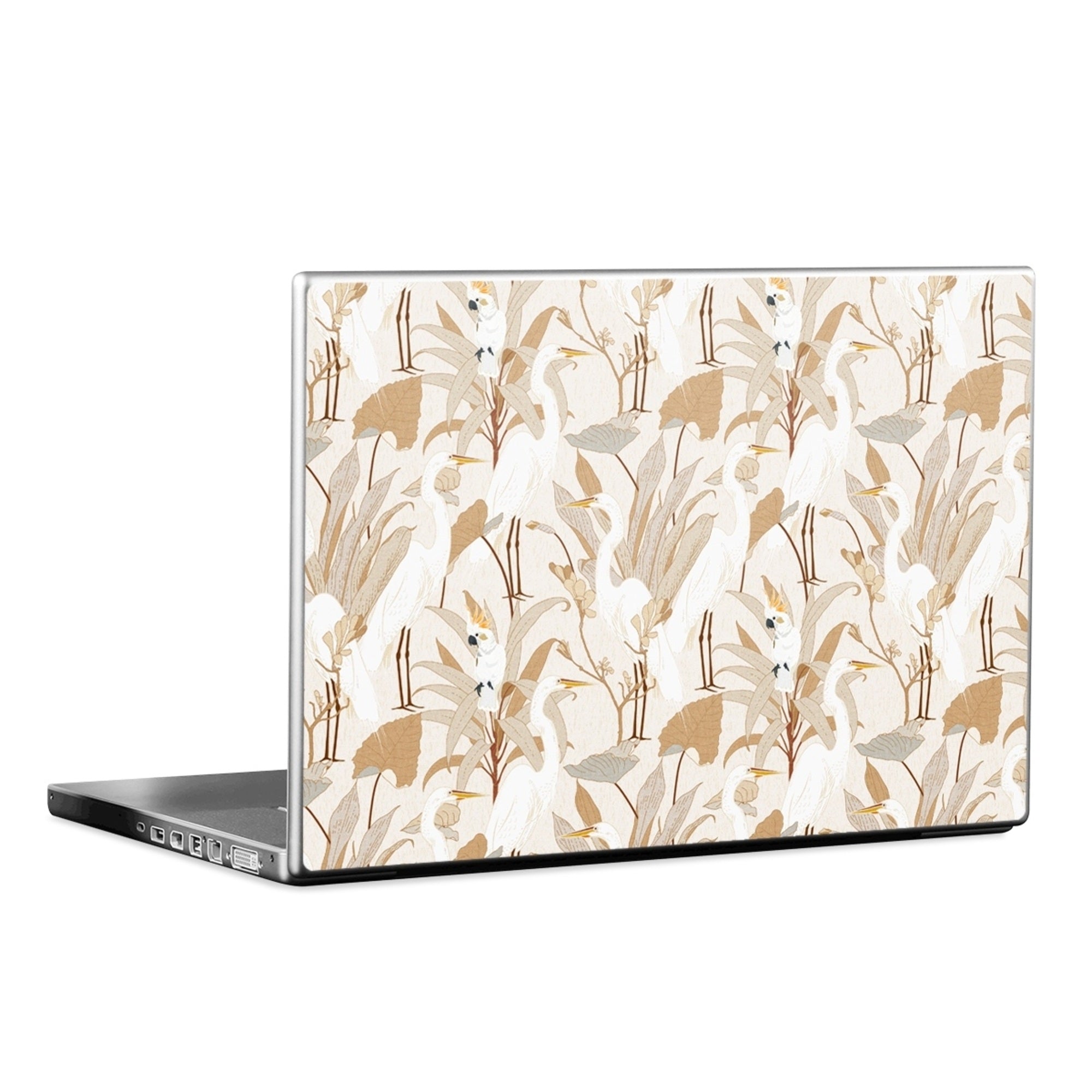 White Cranes Cockatoo - Laptop Lid Skin