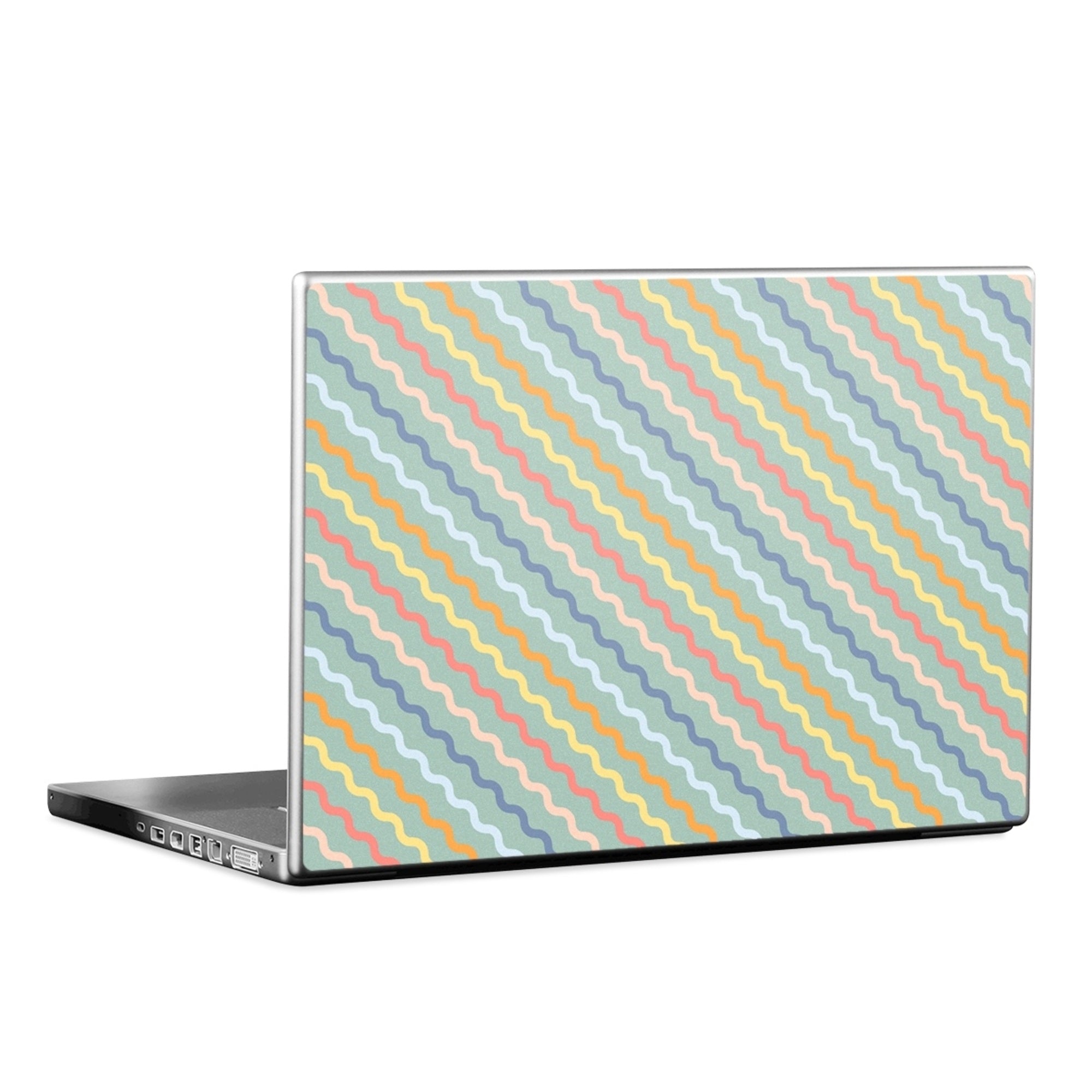 Wavy Diagonal Lines - Laptop Lid Skin