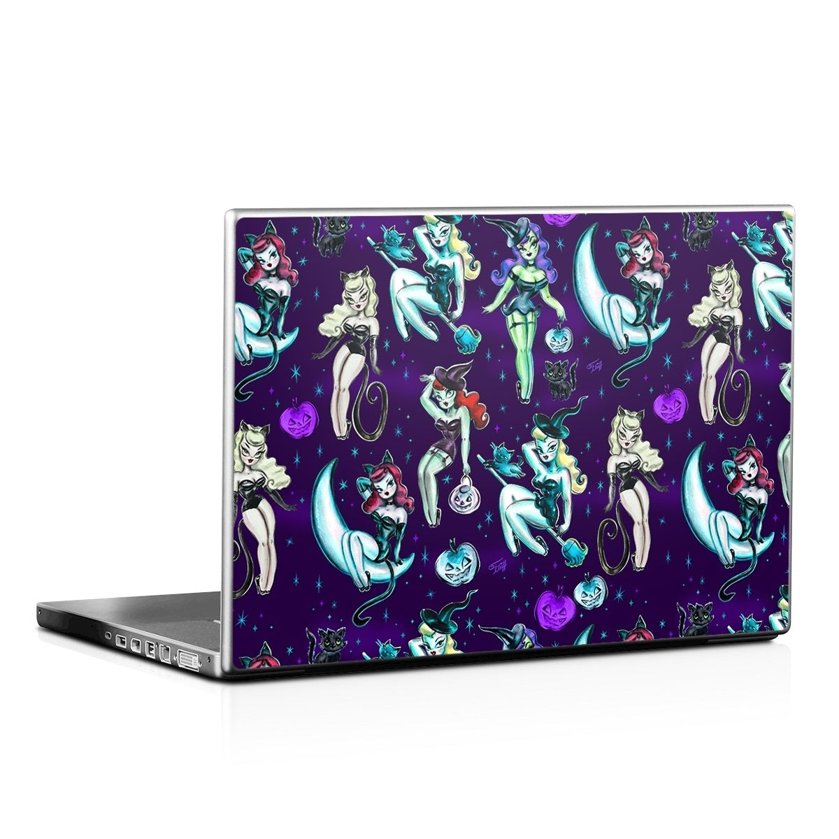 Witches and Black Cats - Laptop Lid Skin