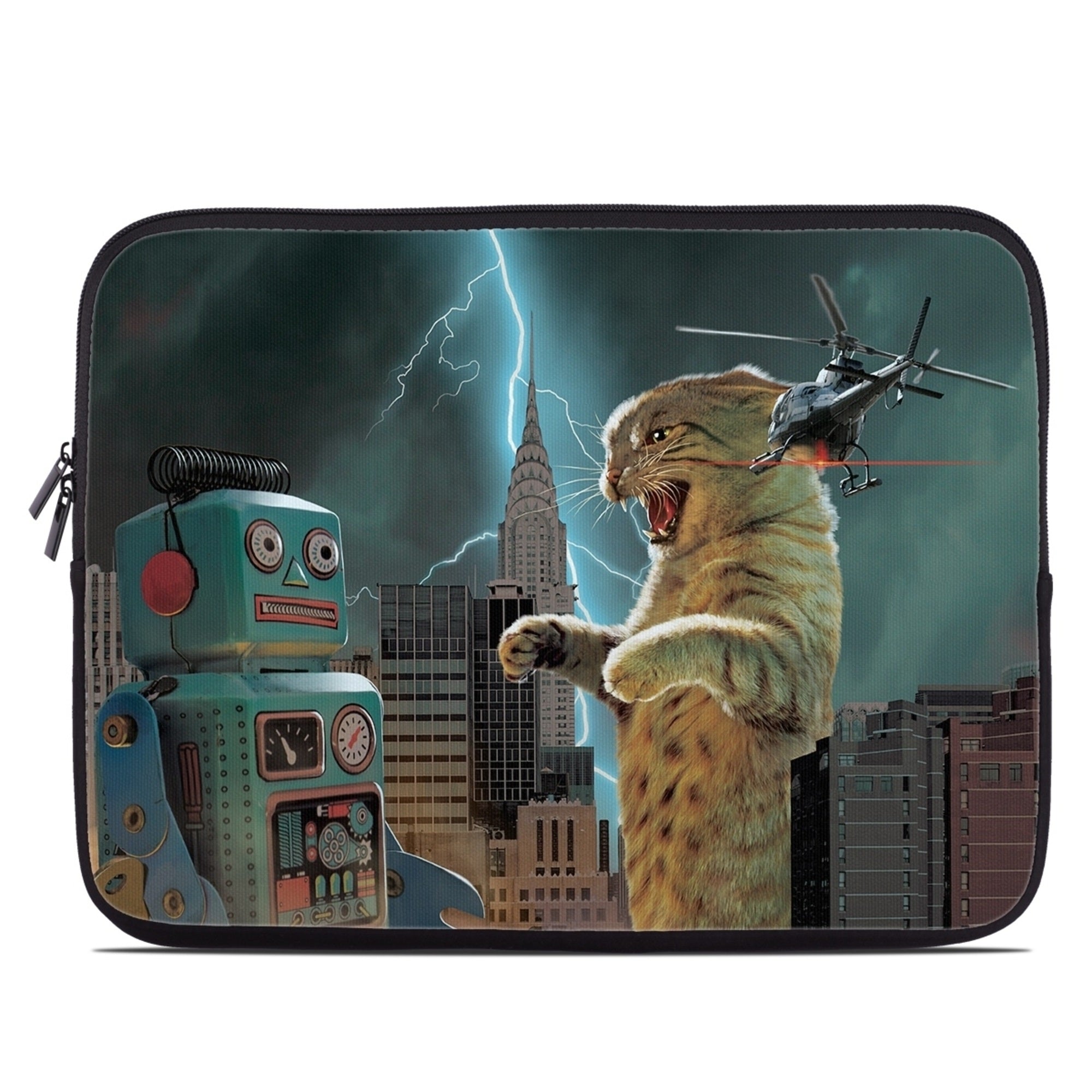 Catzilla Vs Robot - Laptop Sleeve