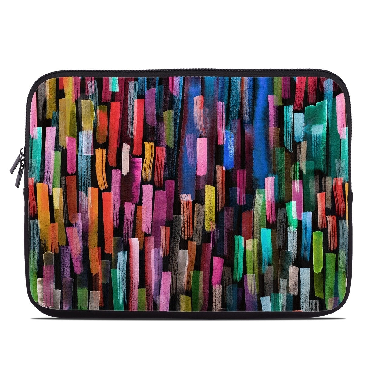 Colorful Brushstrokes Black - Laptop Sleeve