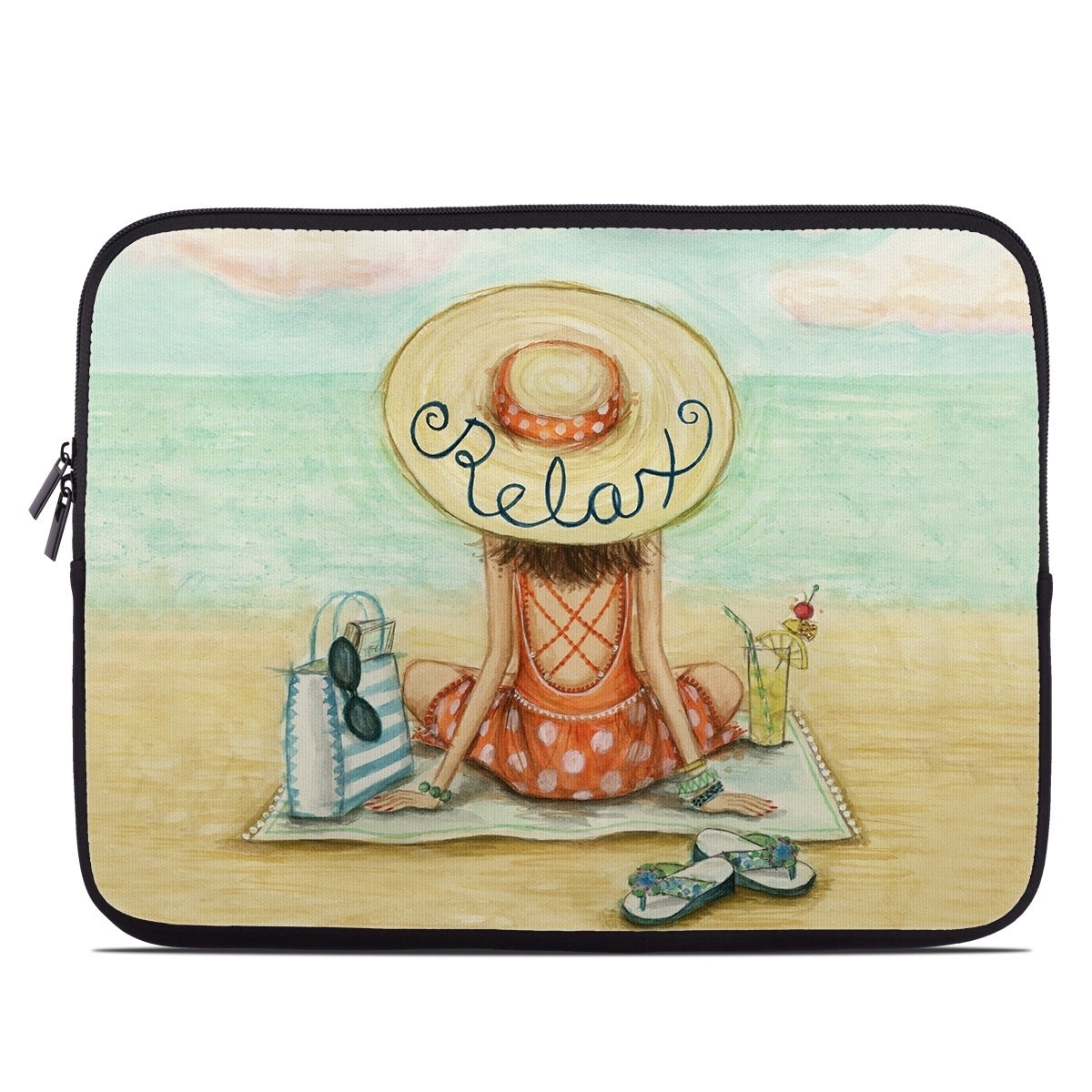 Relaxing on Beach - Laptop Sleeve