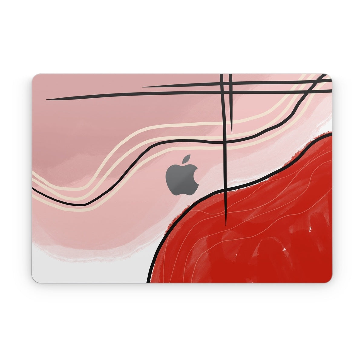 Abstract Red - Apple MacBook Skin