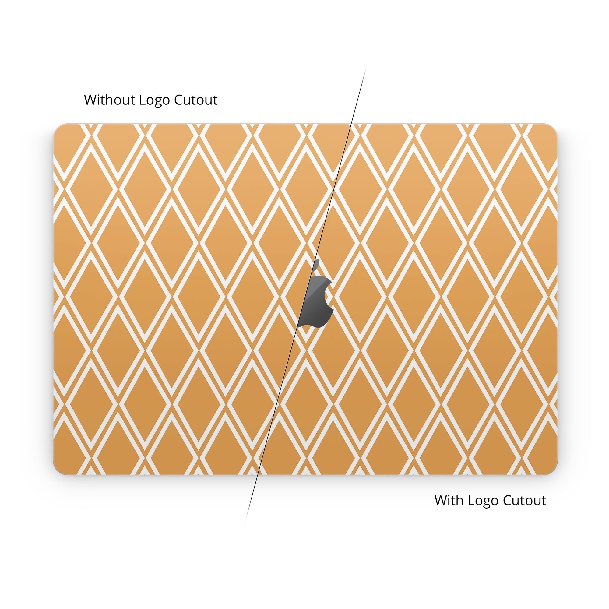 Orange Checks - Apple MacBook Skin