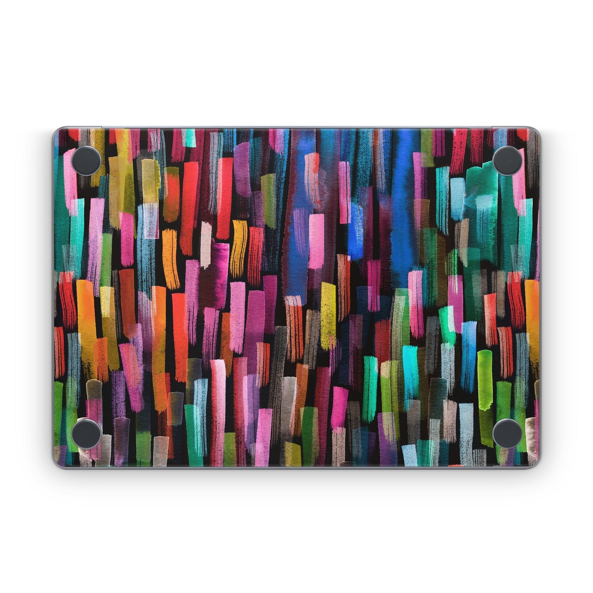 Colorful Brushstrokes Black - Apple MacBook Skin