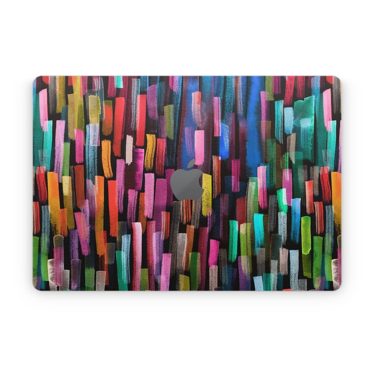 Colorful Brushstrokes Black - Apple MacBook Skin