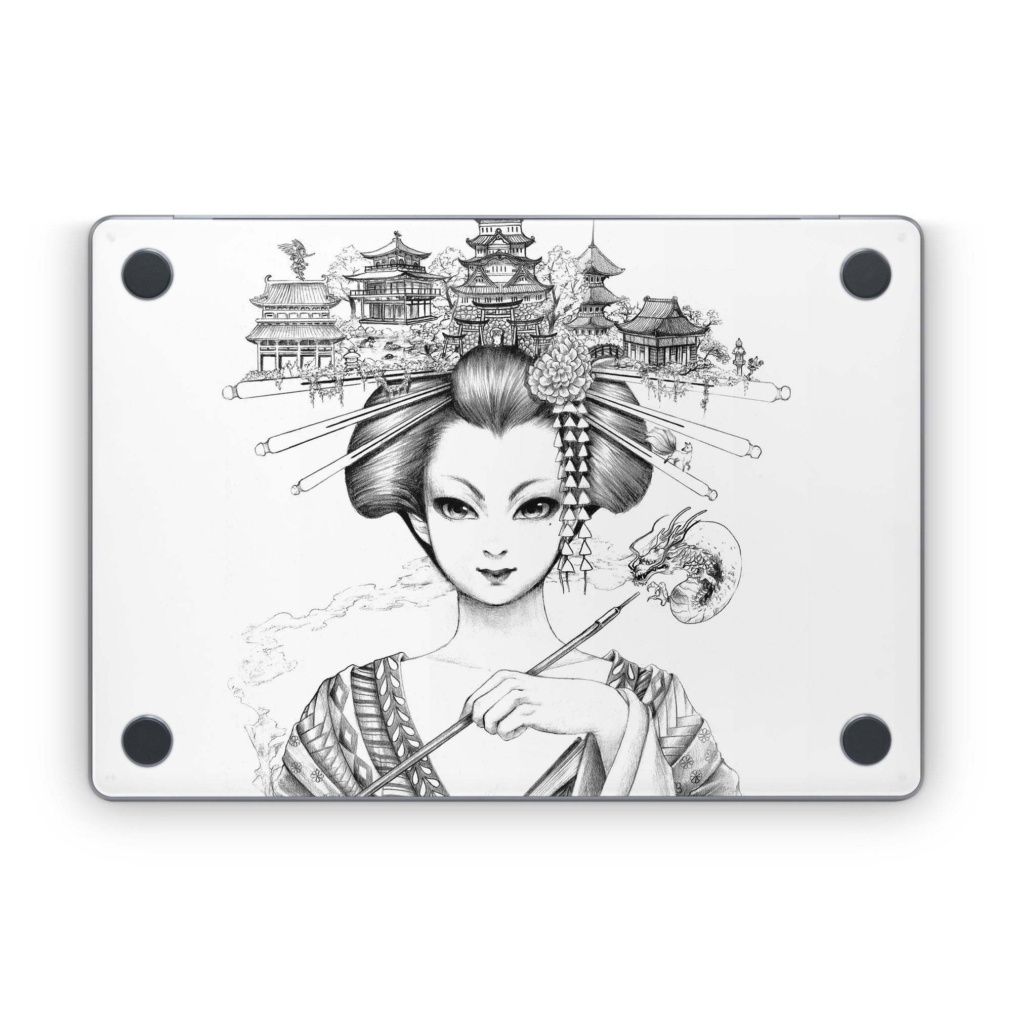 Geisha Sketch - Apple MacBook Skin