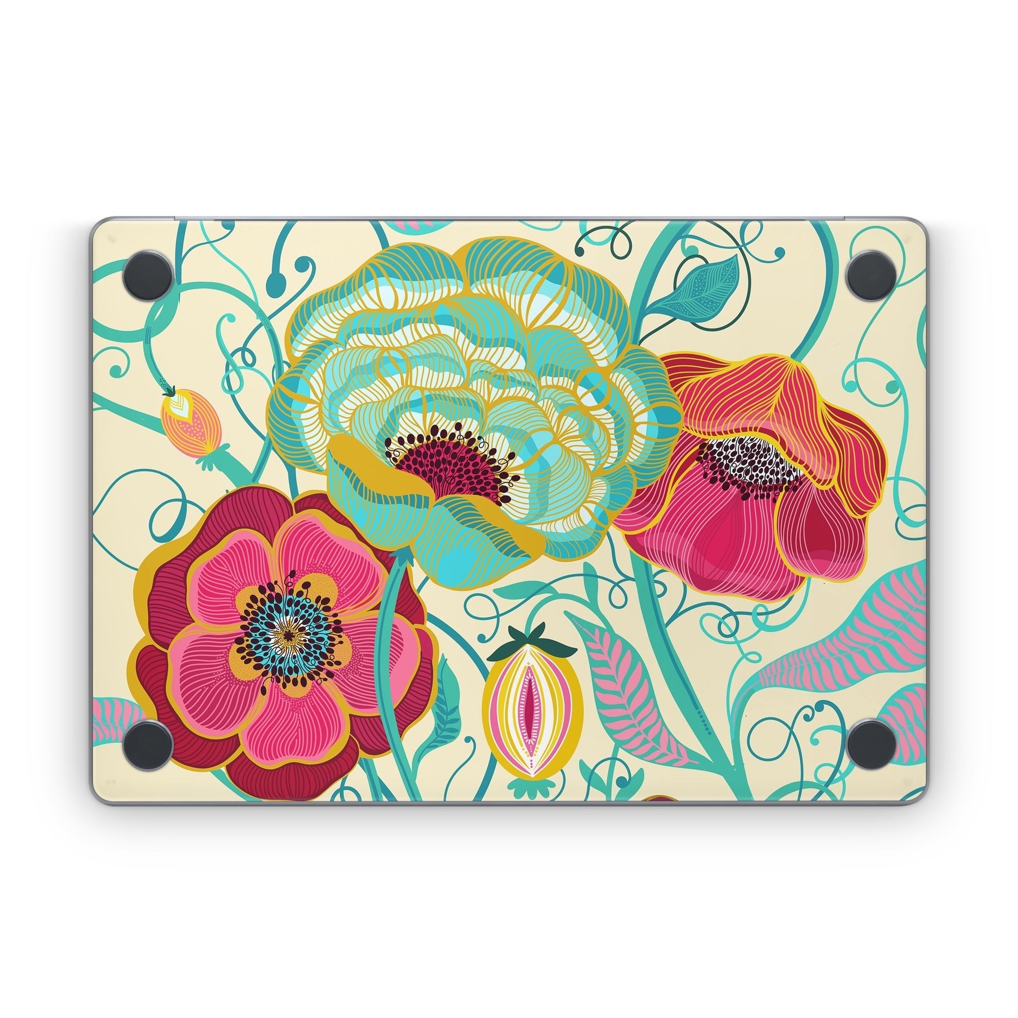 Golden Flowers - Apple MacBook Skin