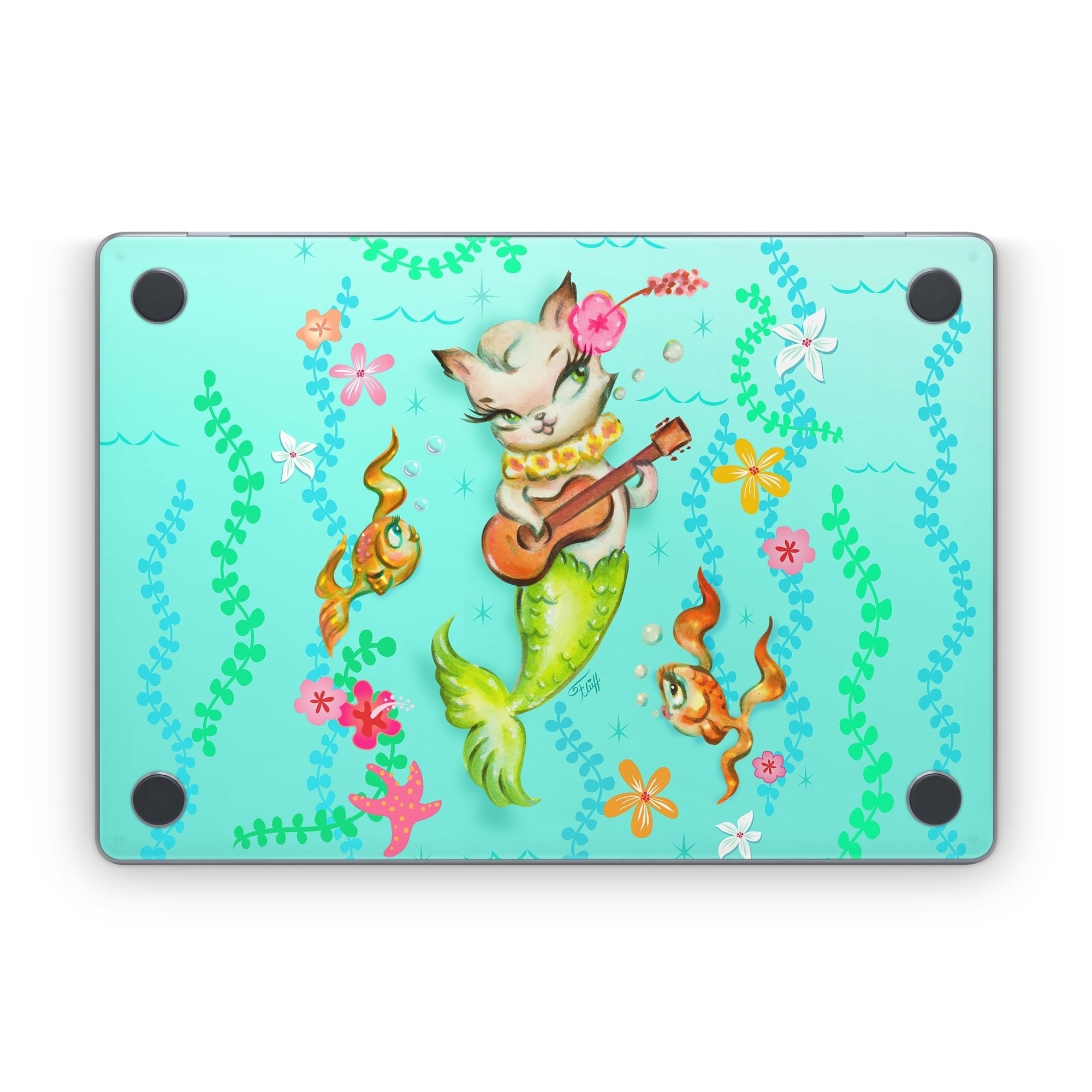 Merkitten with Ukelele - Apple MacBook Skin