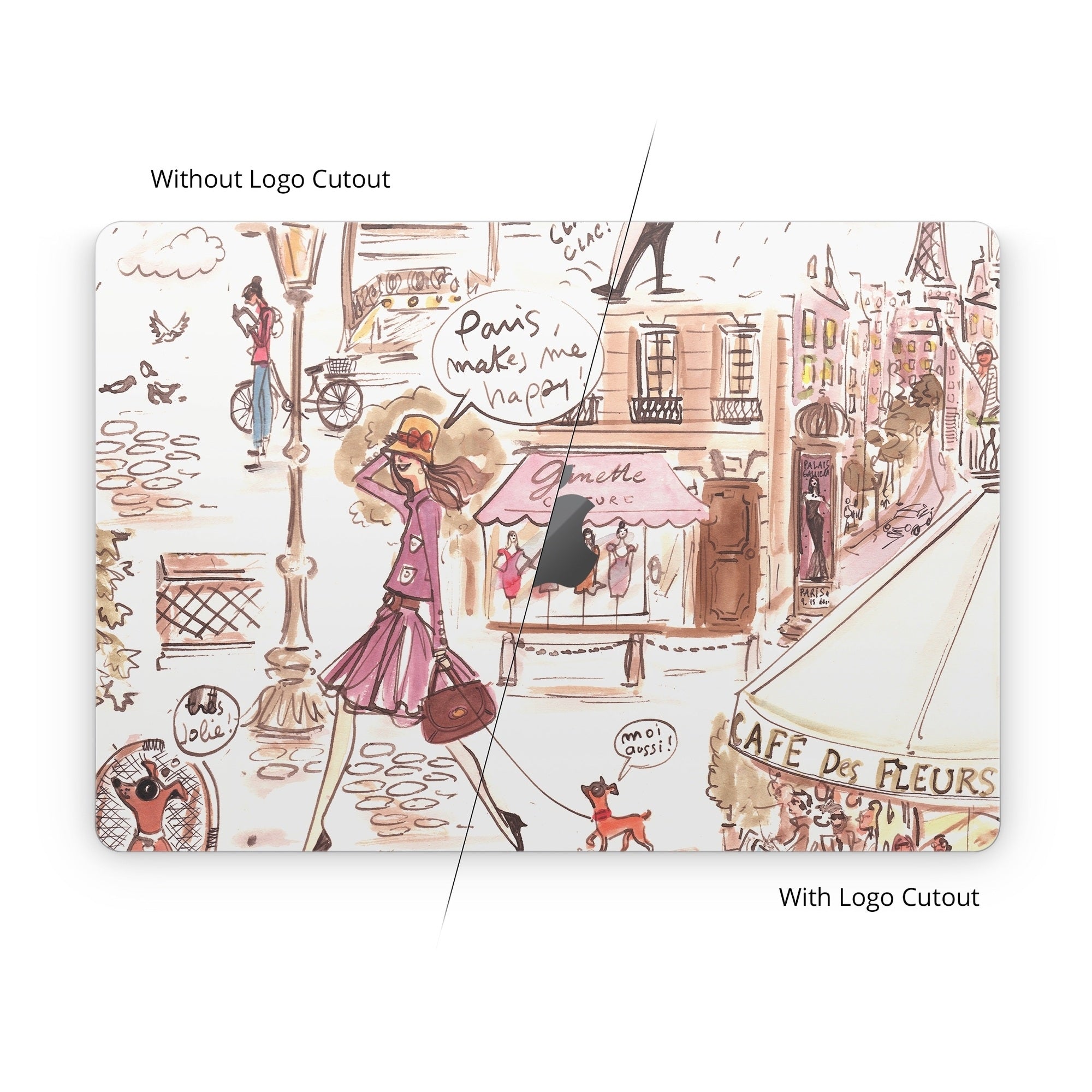 Paris Makes Me Happy - Apple MacBook Skin