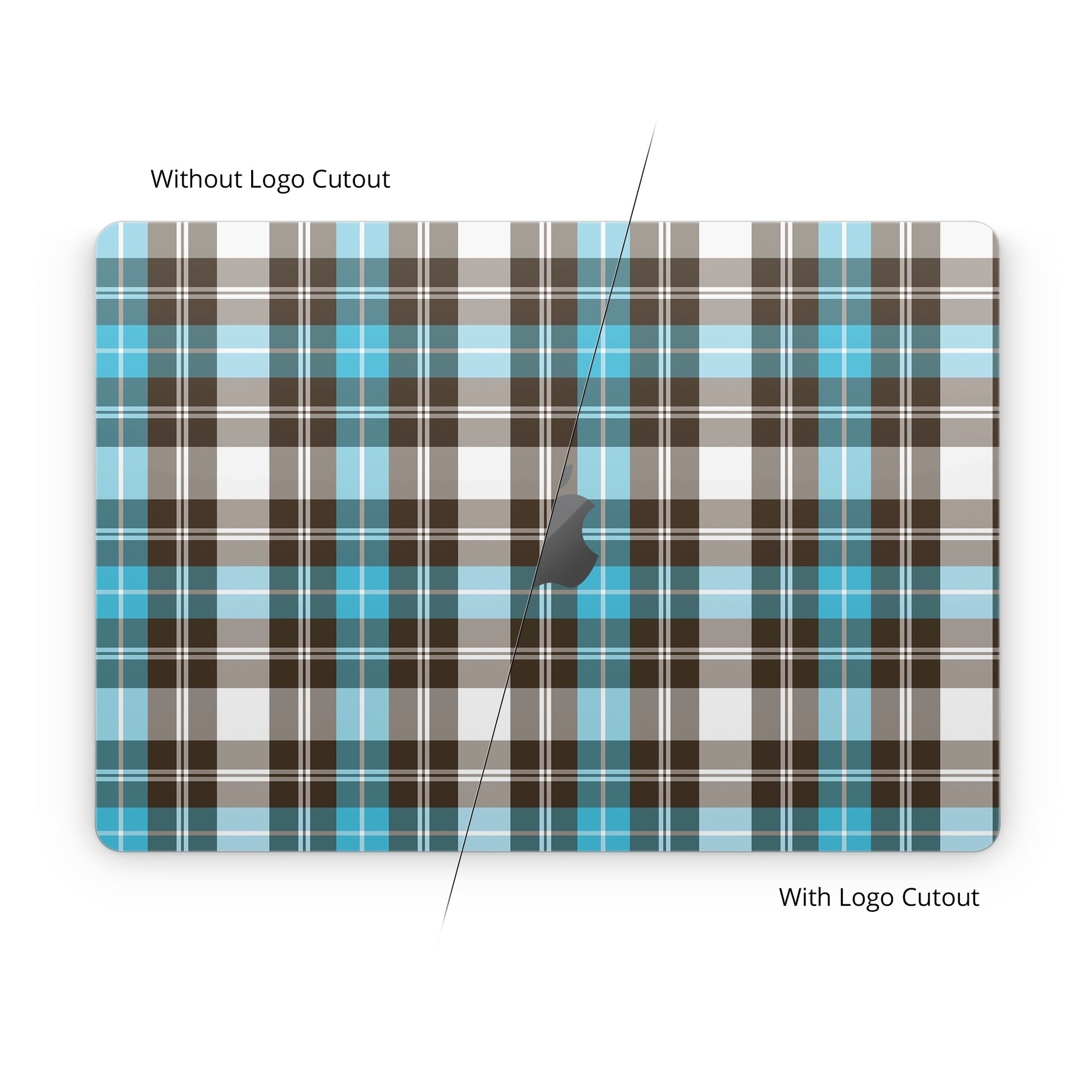 Turquoise Plaid - Apple MacBook Skin