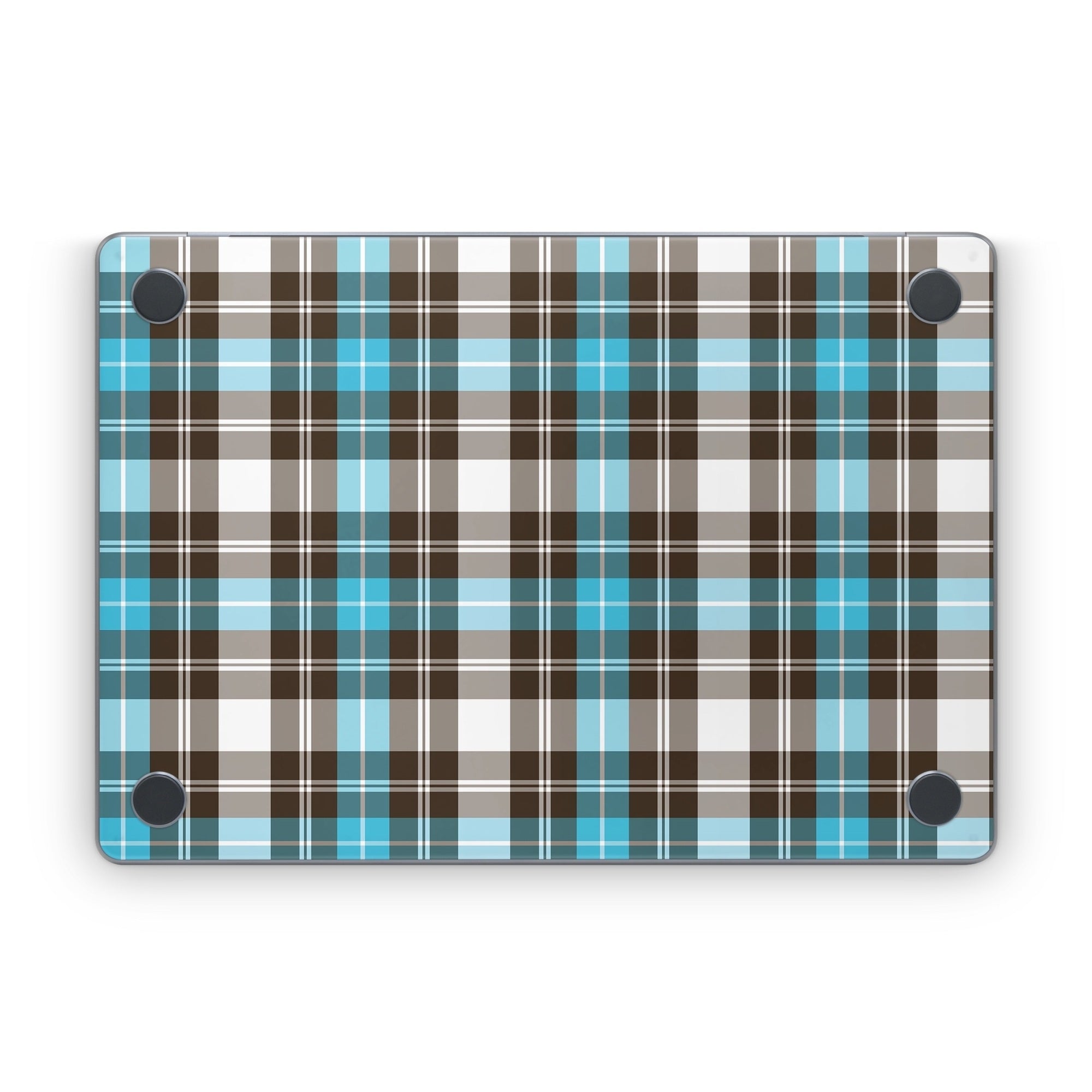 Turquoise Plaid - Apple MacBook Skin