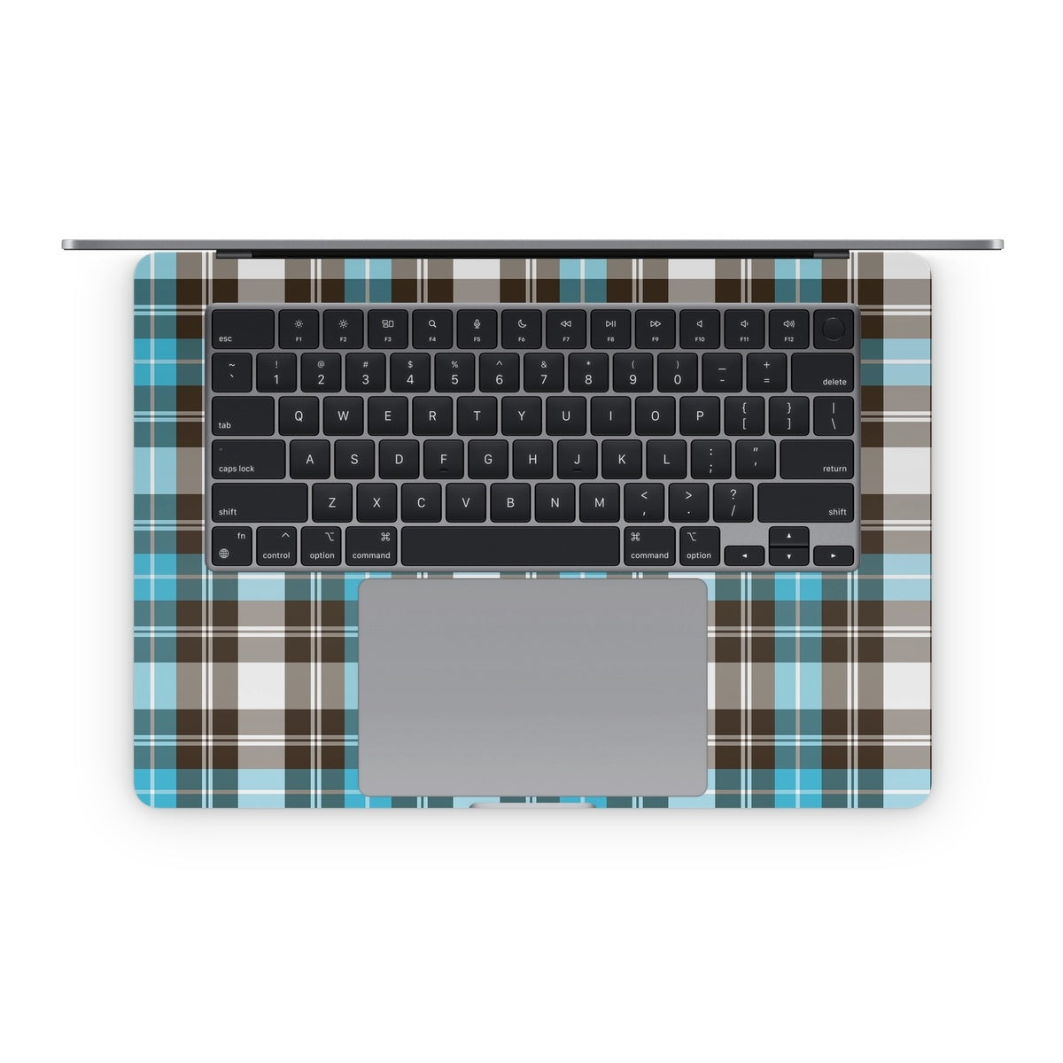 Turquoise Plaid - Apple MacBook Skin