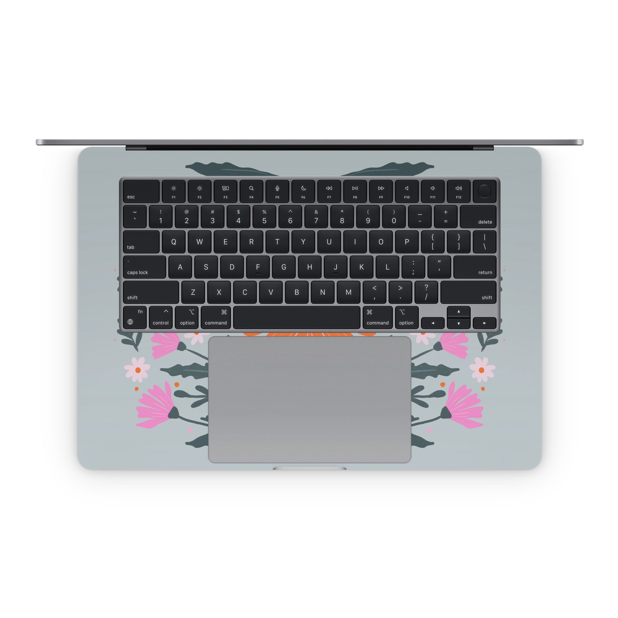 Pink and Orange Flowers - Apple MacBook Skin