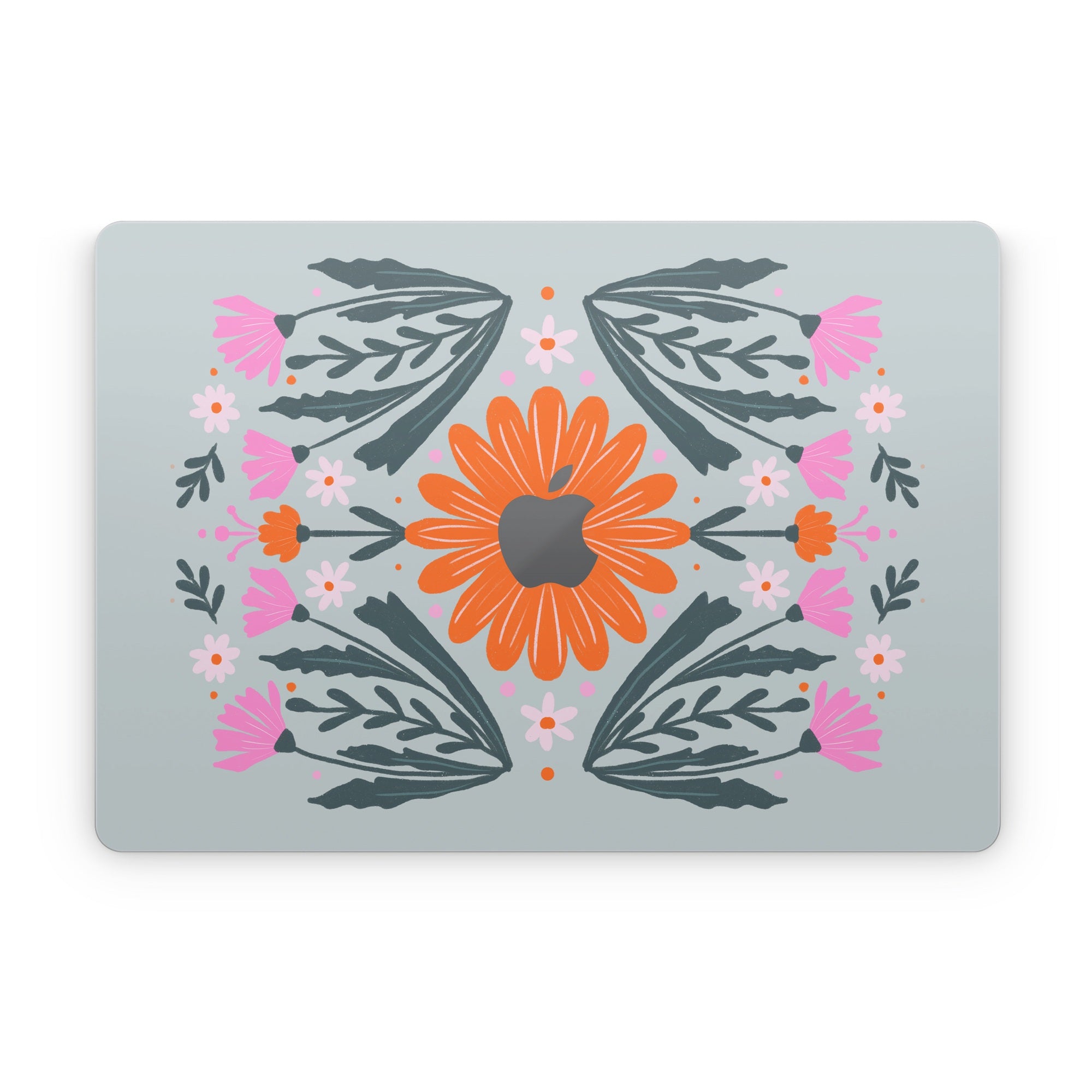 Pink and Orange Flowers - Apple MacBook Skin