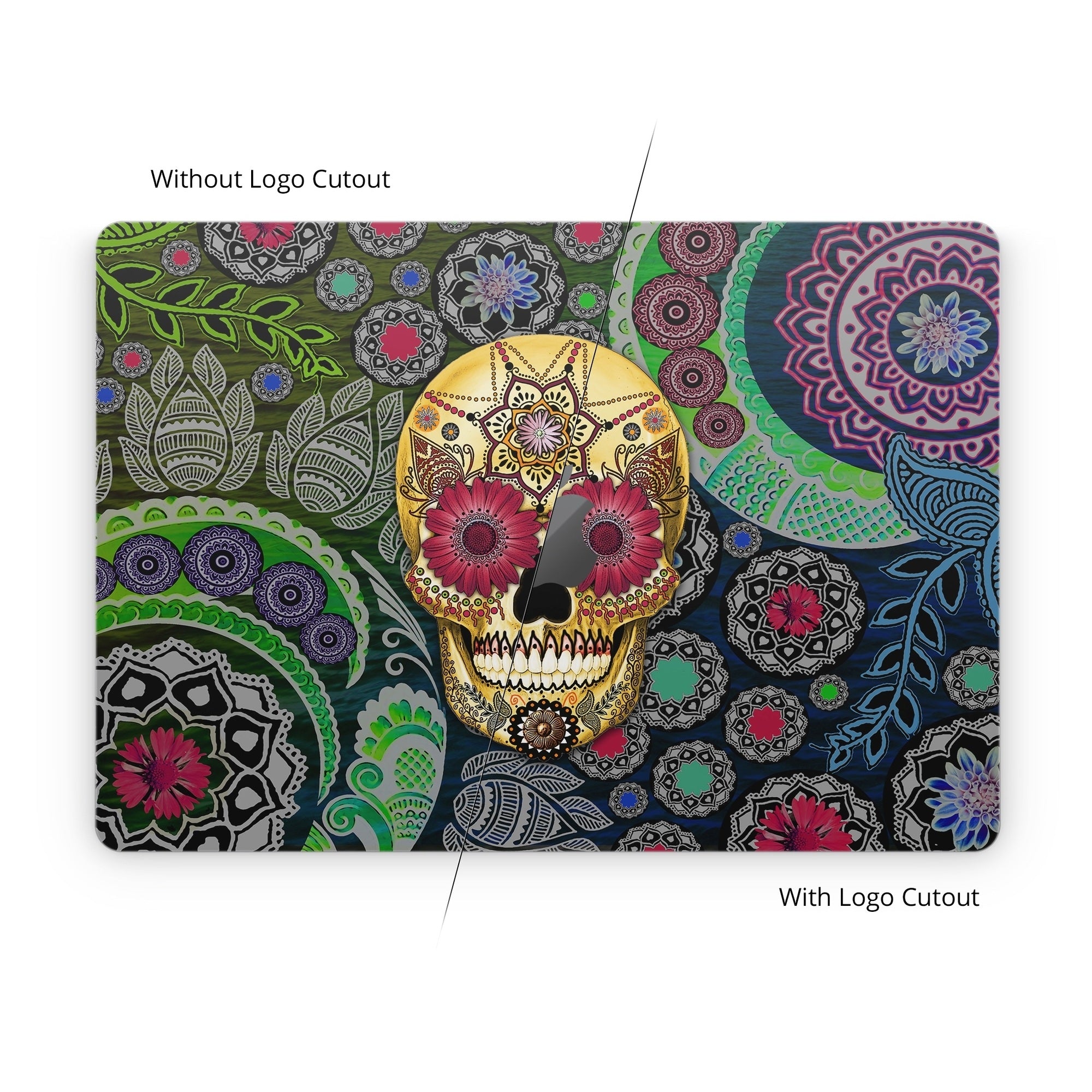 Sugar Skull Paisley - Apple MacBook Skin