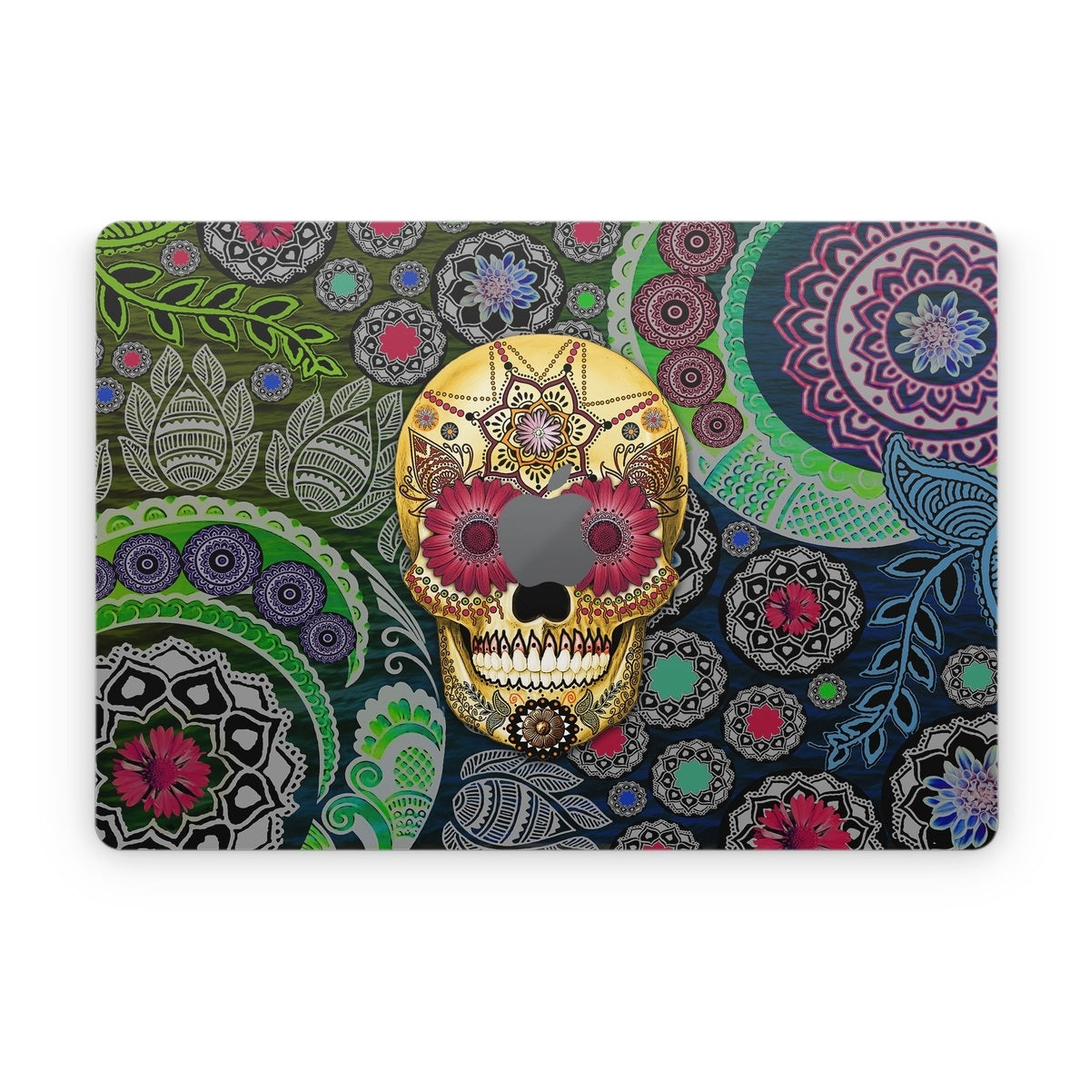 Sugar Skull Paisley - Apple MacBook Skin