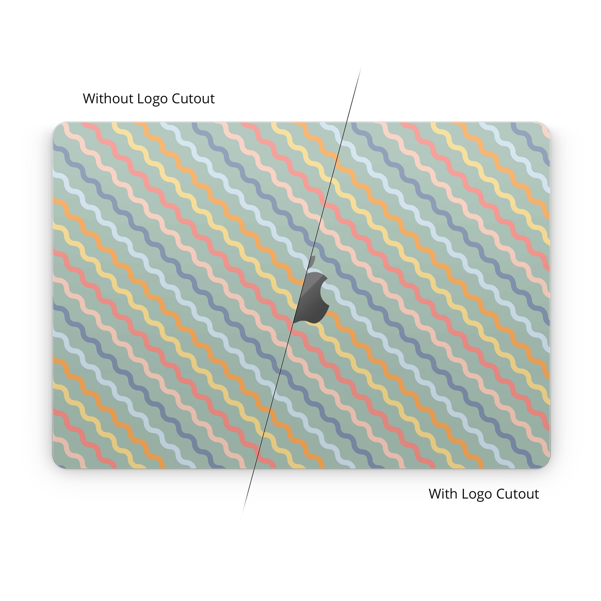 Wavy Diagonal Lines - Apple MacBook Skin