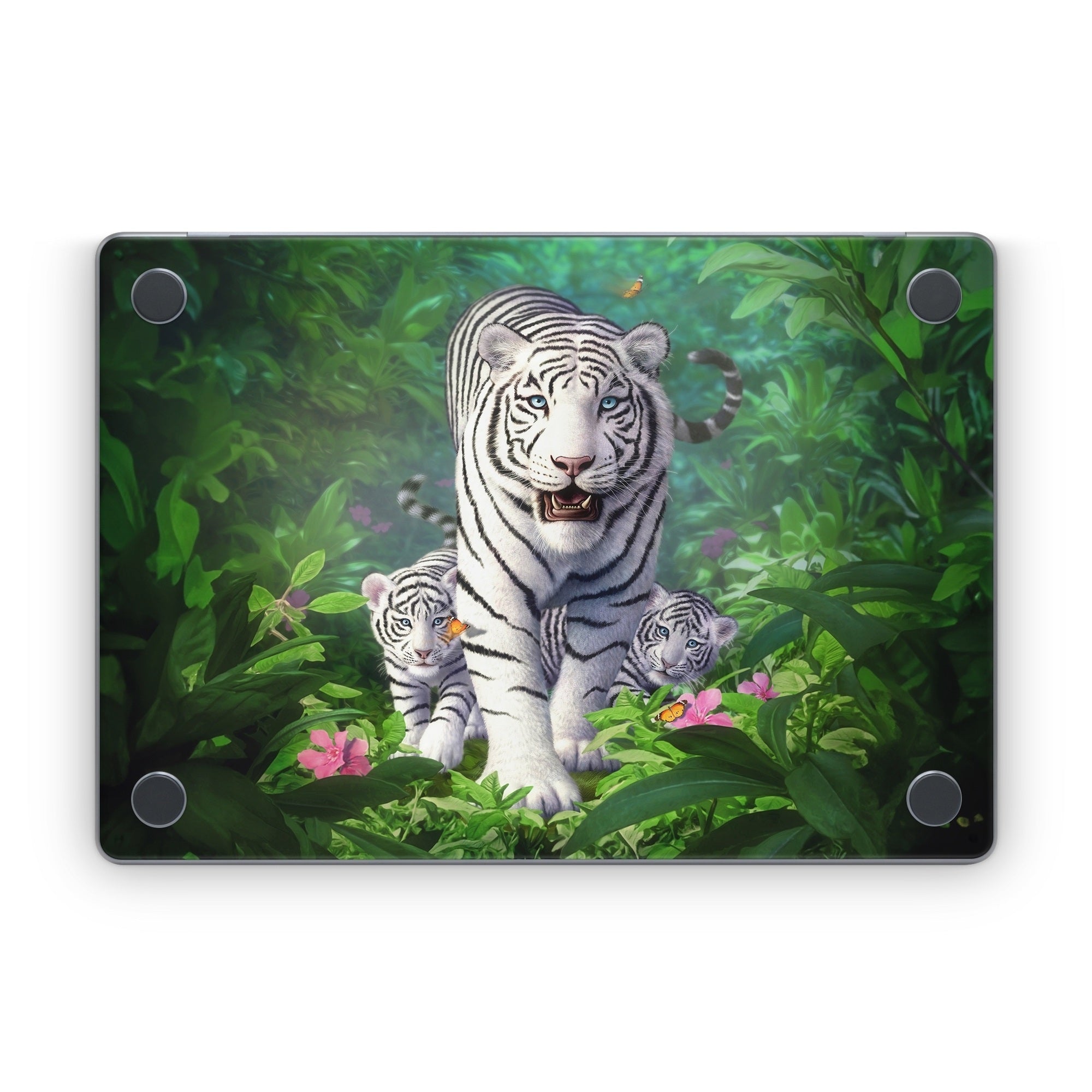 White Tigers - Apple MacBook Skin