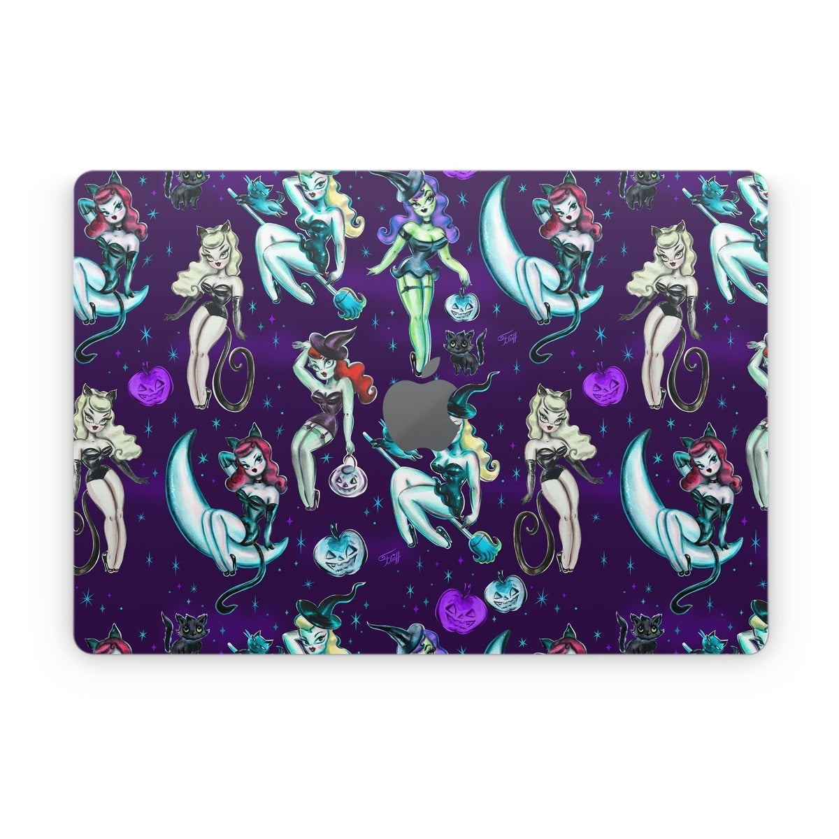 Witches and Black Cats - Apple MacBook Skin