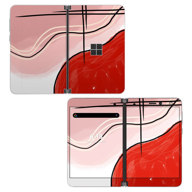 Abstract Red - Microsoft Surface Duo Skin