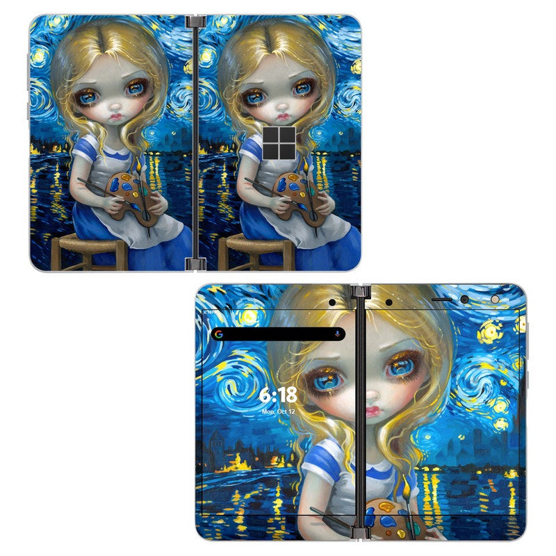 Alice in a Van Gogh - Microsoft Surface Duo Skin