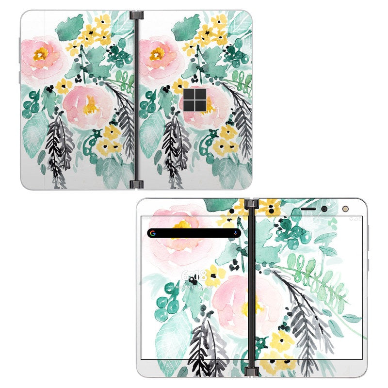 Blushed Flowers - Microsoft Surface Duo Skin