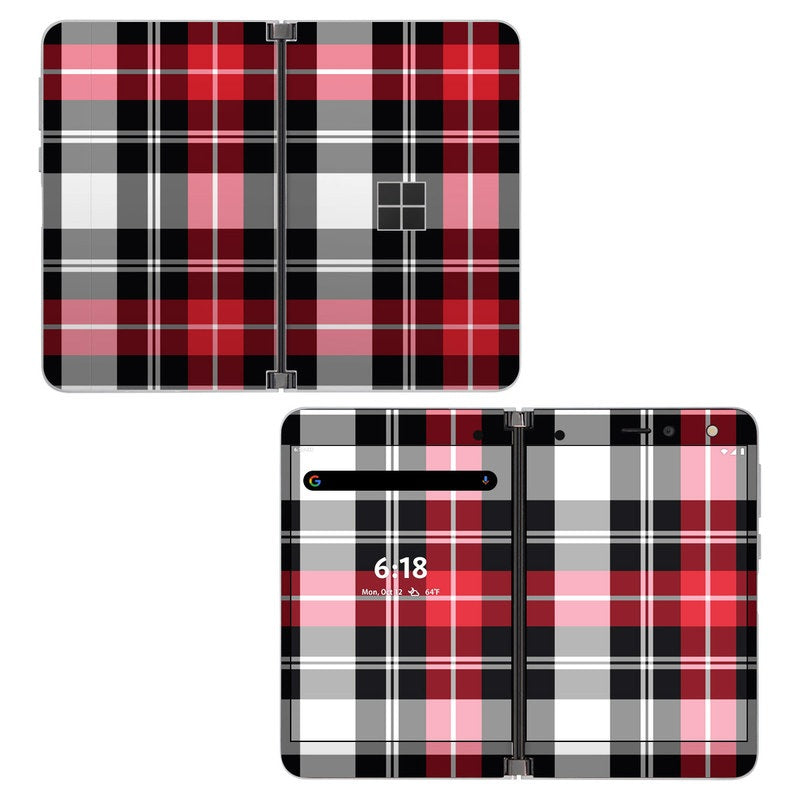 Red Plaid - Microsoft Surface Duo Skin