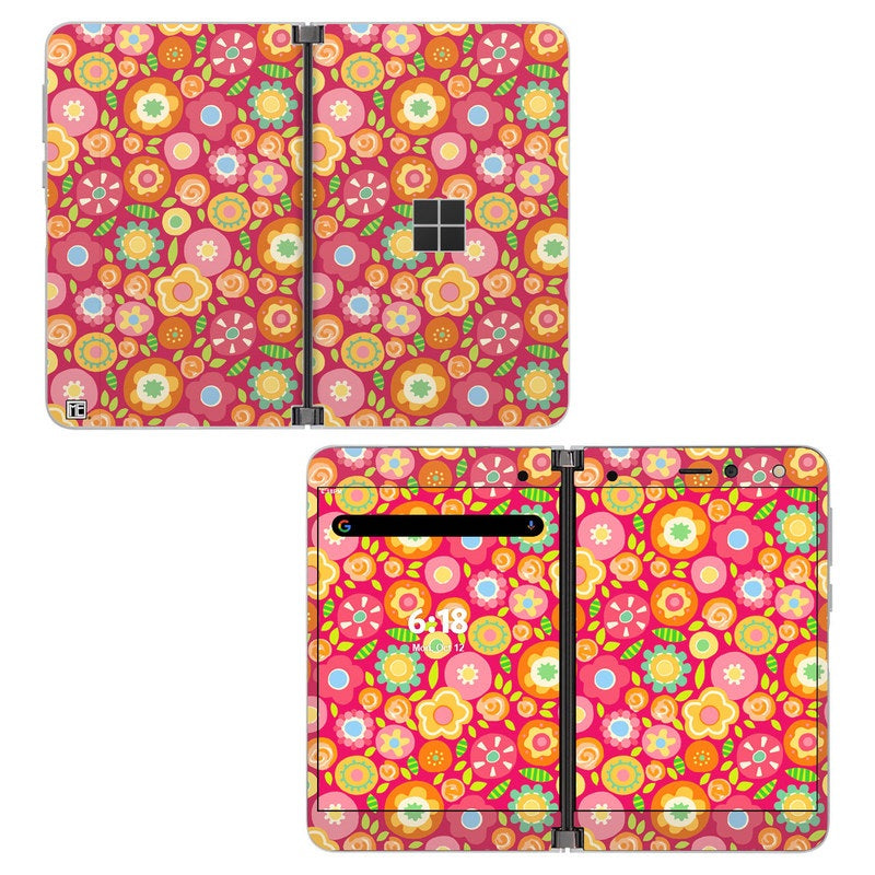 Flowers Squished - Microsoft Surface Duo Skin