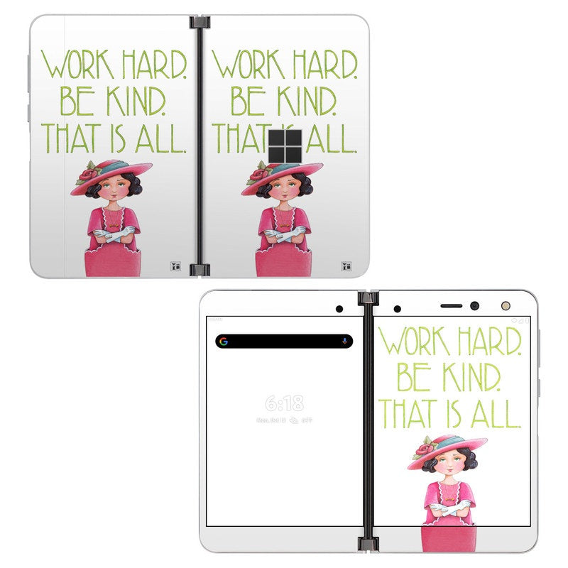 Work Hard - Microsoft Surface Duo Skin