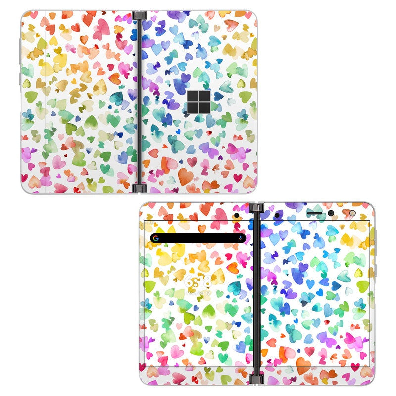 Valentines Love Hearts - Microsoft Surface Duo Skin