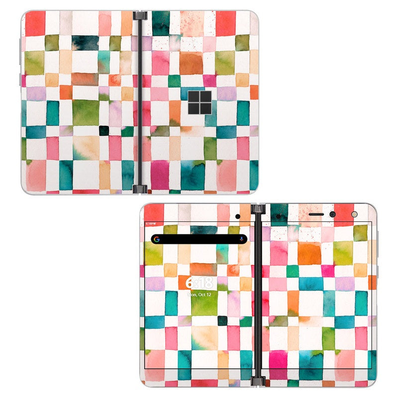 Watercolor Squares - Microsoft Surface Duo Skin