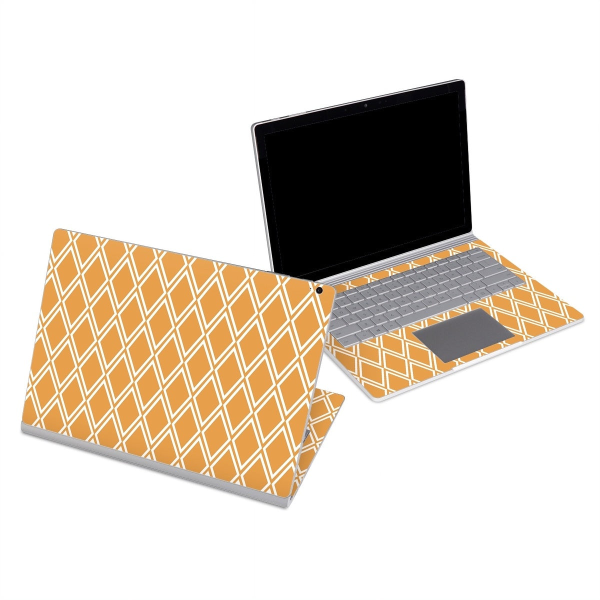 Orange Checks - Microsoft Surface Book Skin