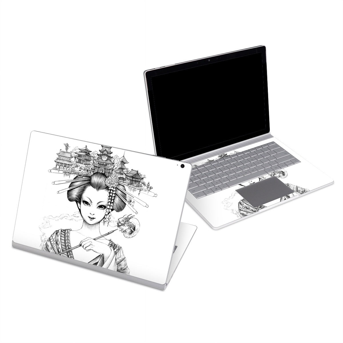 Geisha Sketch - Microsoft Surface Book Skin