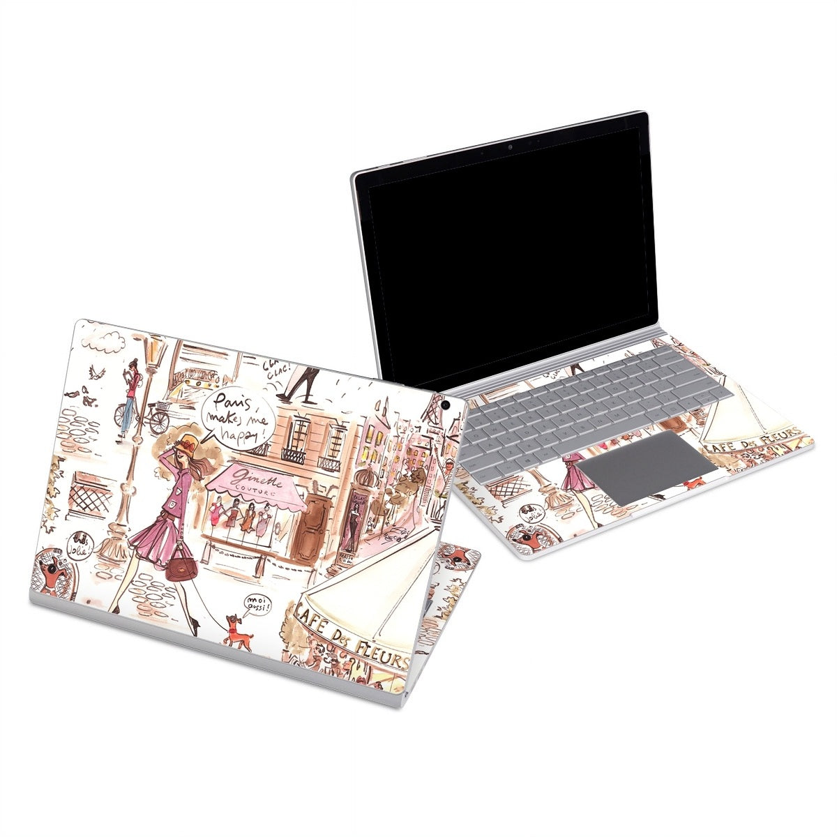 Paris Makes Me Happy - Microsoft Surface Book Skin