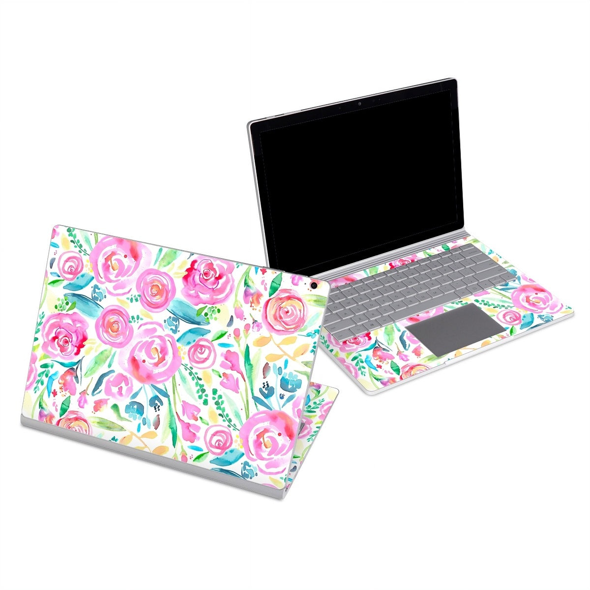 Watercolor Roses - Microsoft Surface Book Skin