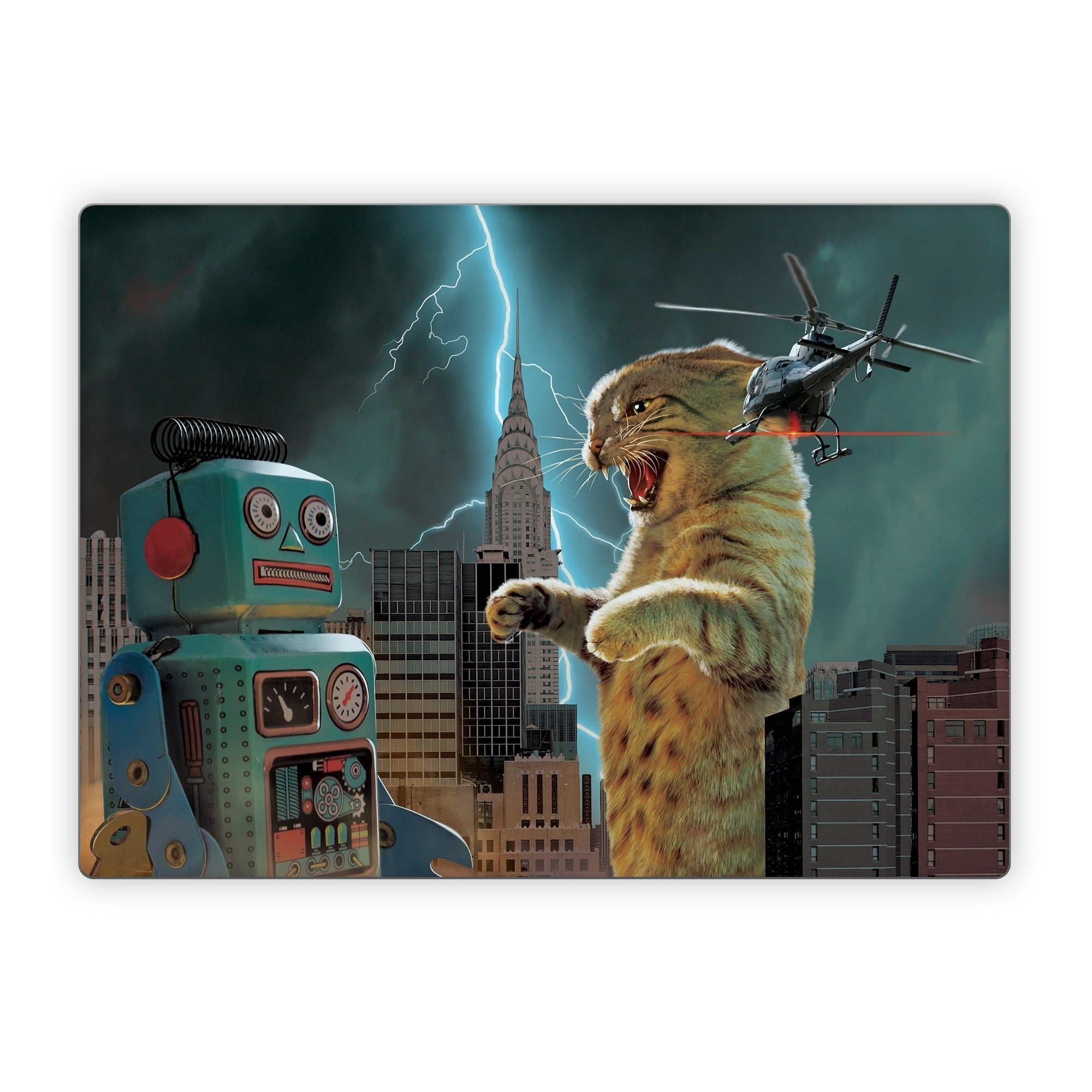 Catzilla Vs Robot - Microsoft Surface Laptop Skin